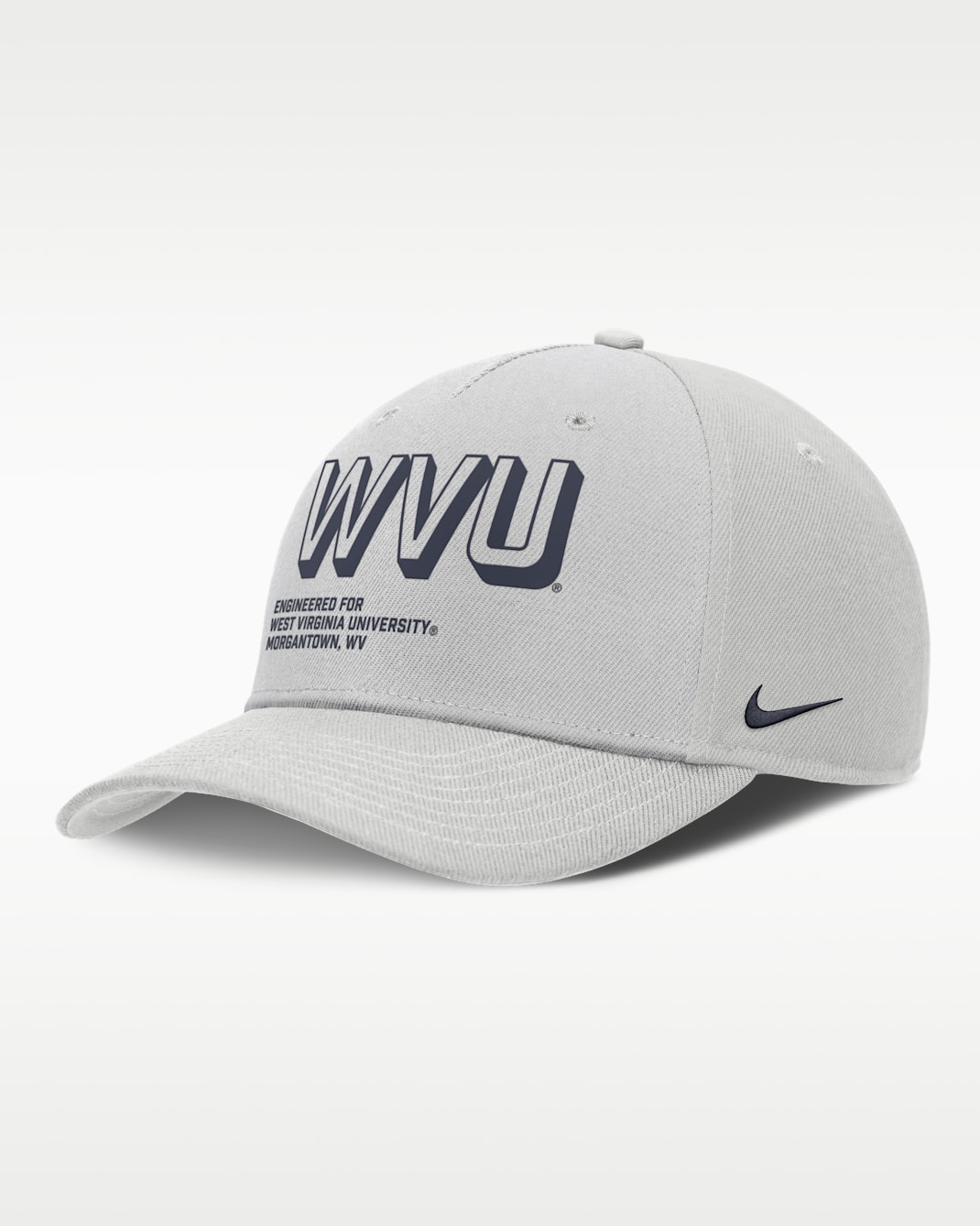 Gorra universitaria Nike ajustable para hombre West Virginia On-Field Primetime Rise - Gris
