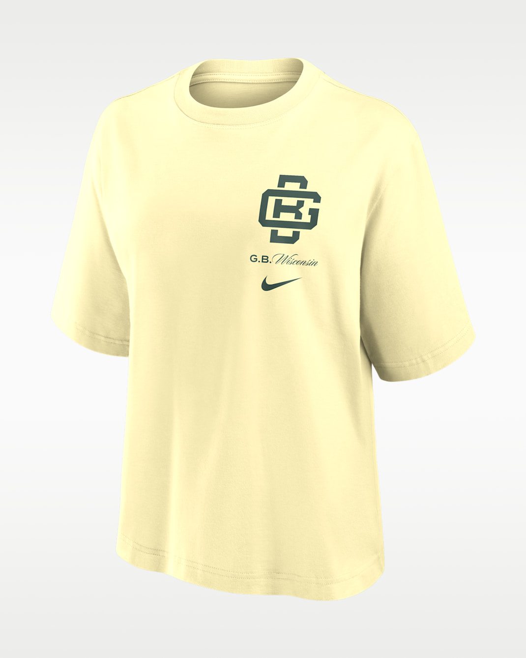 Green Bay Packers Rivalries Collection Boxy Women's Nike NFL T-Shirt - Classic Beige
