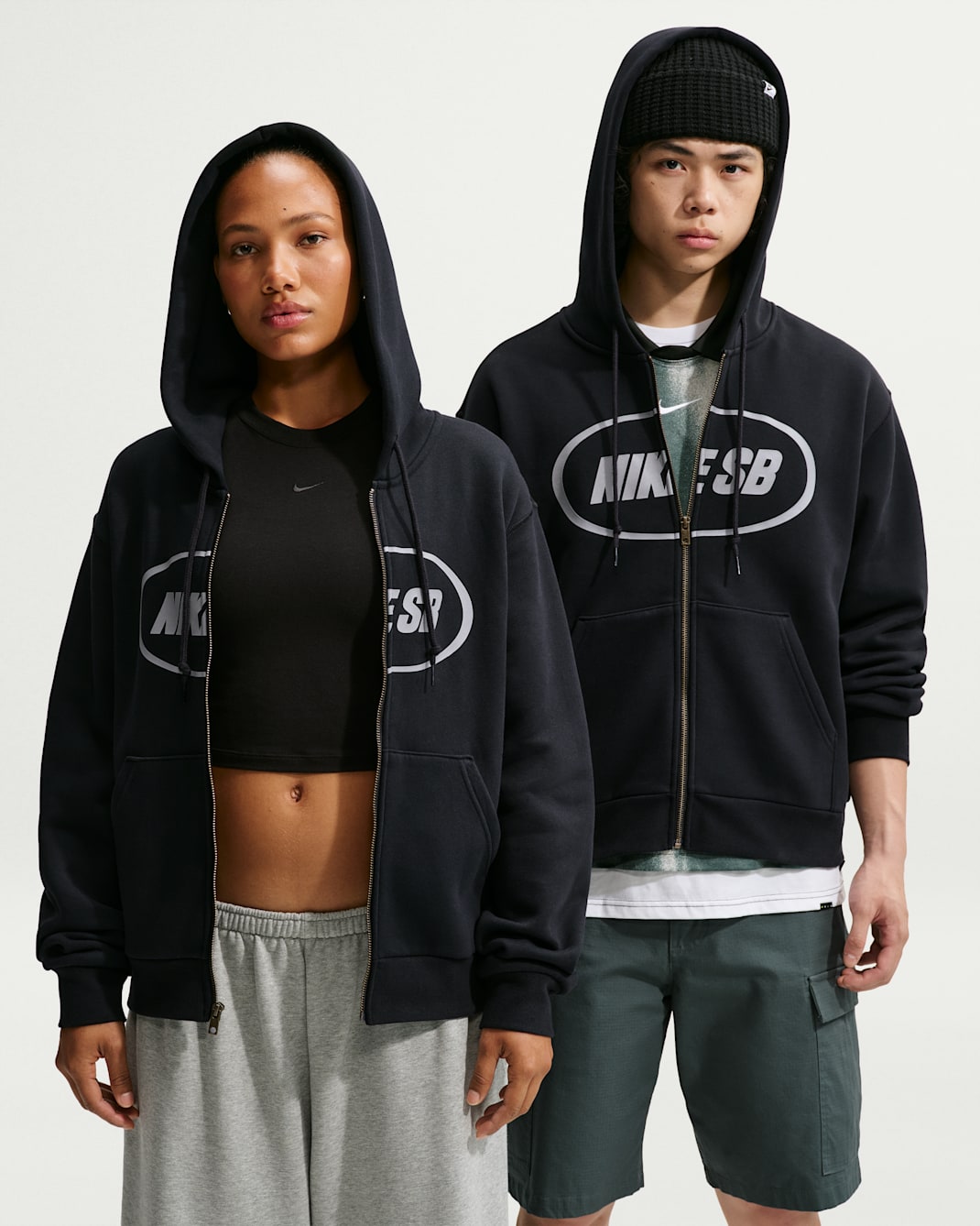 Nike SB Fleece Full-Zip Skate Hoodie - Black