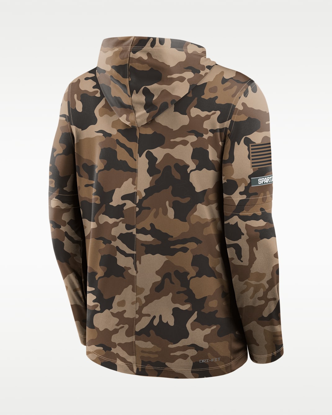Michigan State Military Appreciation Men's Nike Dri-FIT College Long-Sleeve Hooded Top