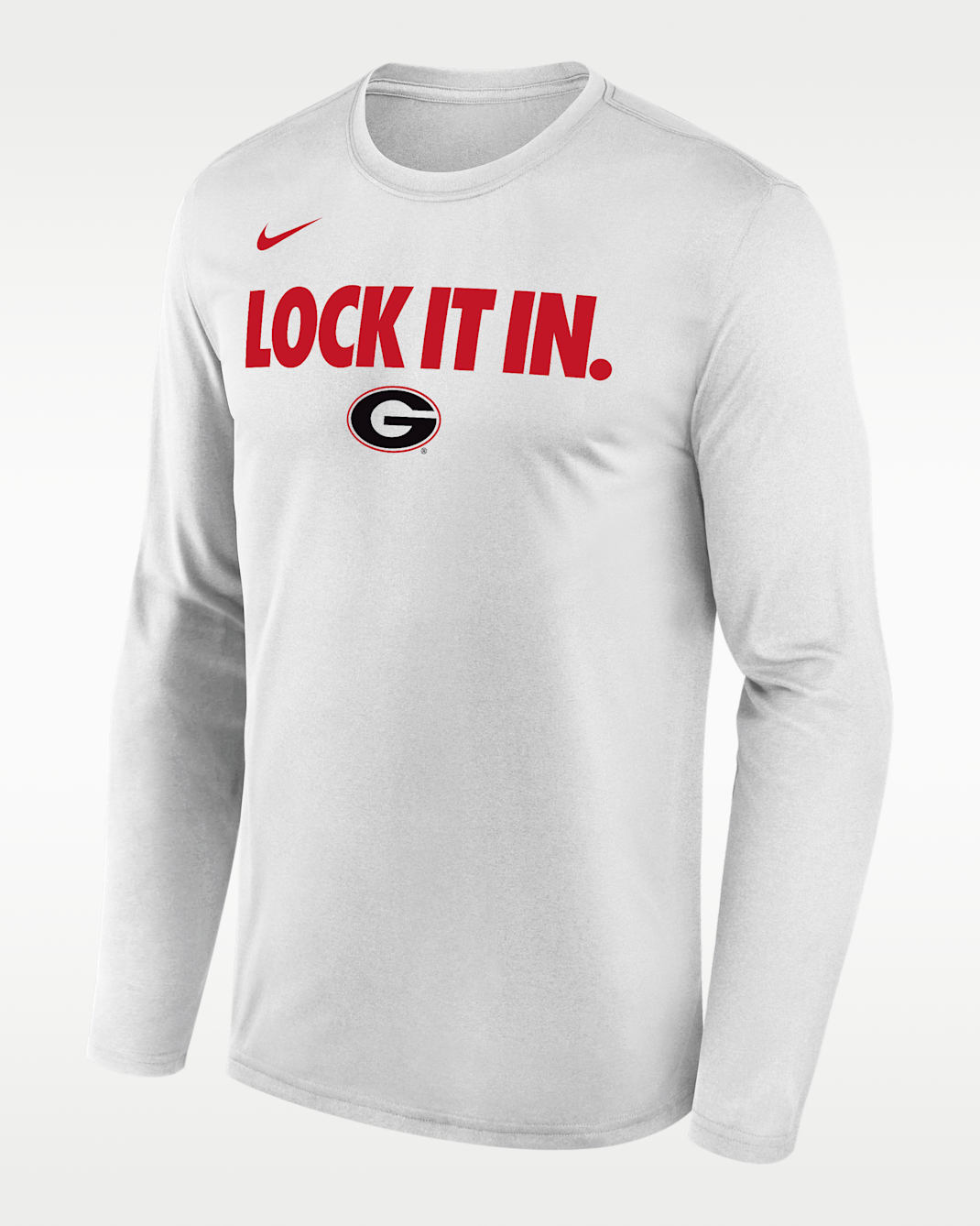 Playera de manga larga universitaria Nike Dri-FIT para hombre Georgia 2026 On-Court Bench