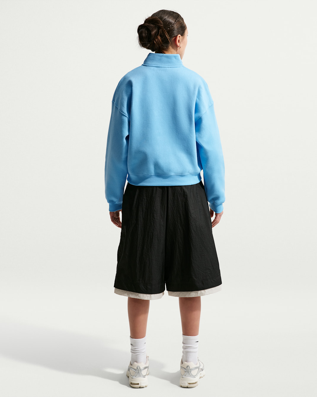 Nike Sportswear Studio Fleece Big Kids' (Girls') Oversized 1/4-Zip Top