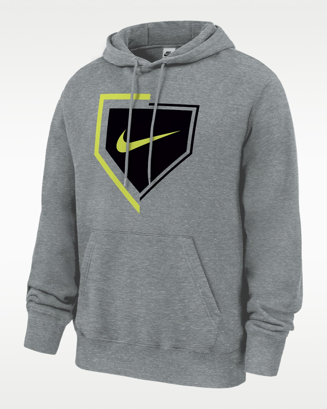 Nike Club Men's Baseball Pullover Fleece Hoodie - Dark Grey Heather