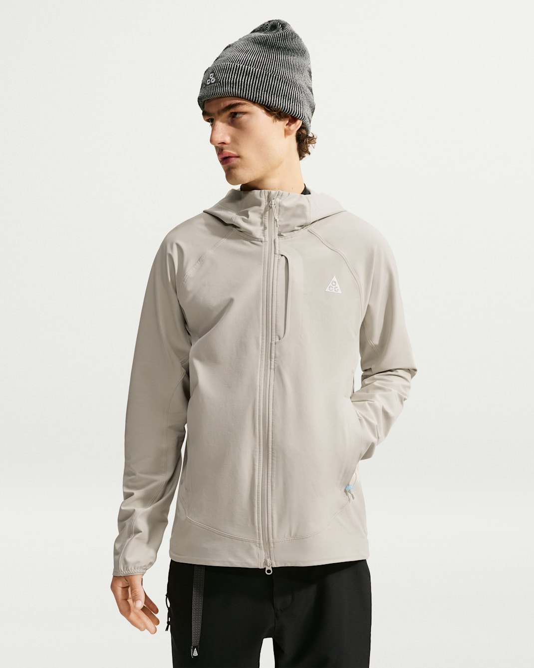 ACG Cloud Trekker Wanderjacke mit durchgehendem Reißverschluss (Herren) - Cream II/Light Orewood Brown/Summit White