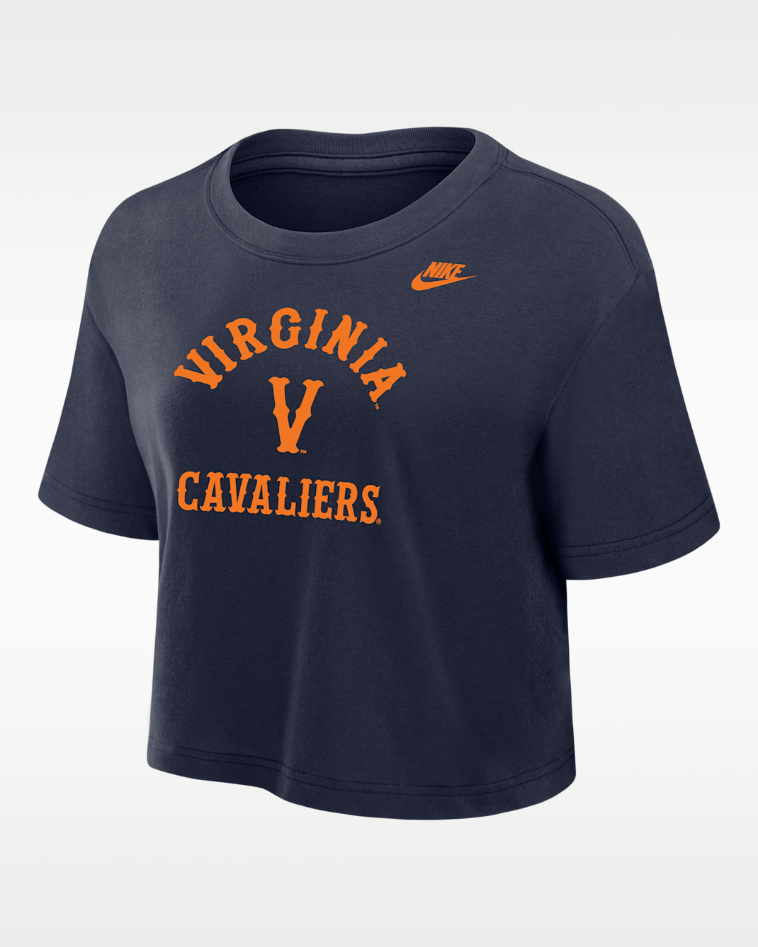 Virginia Cavaliers Women's Nike Dri-FIT Cropped T-Shirt - College Navy
