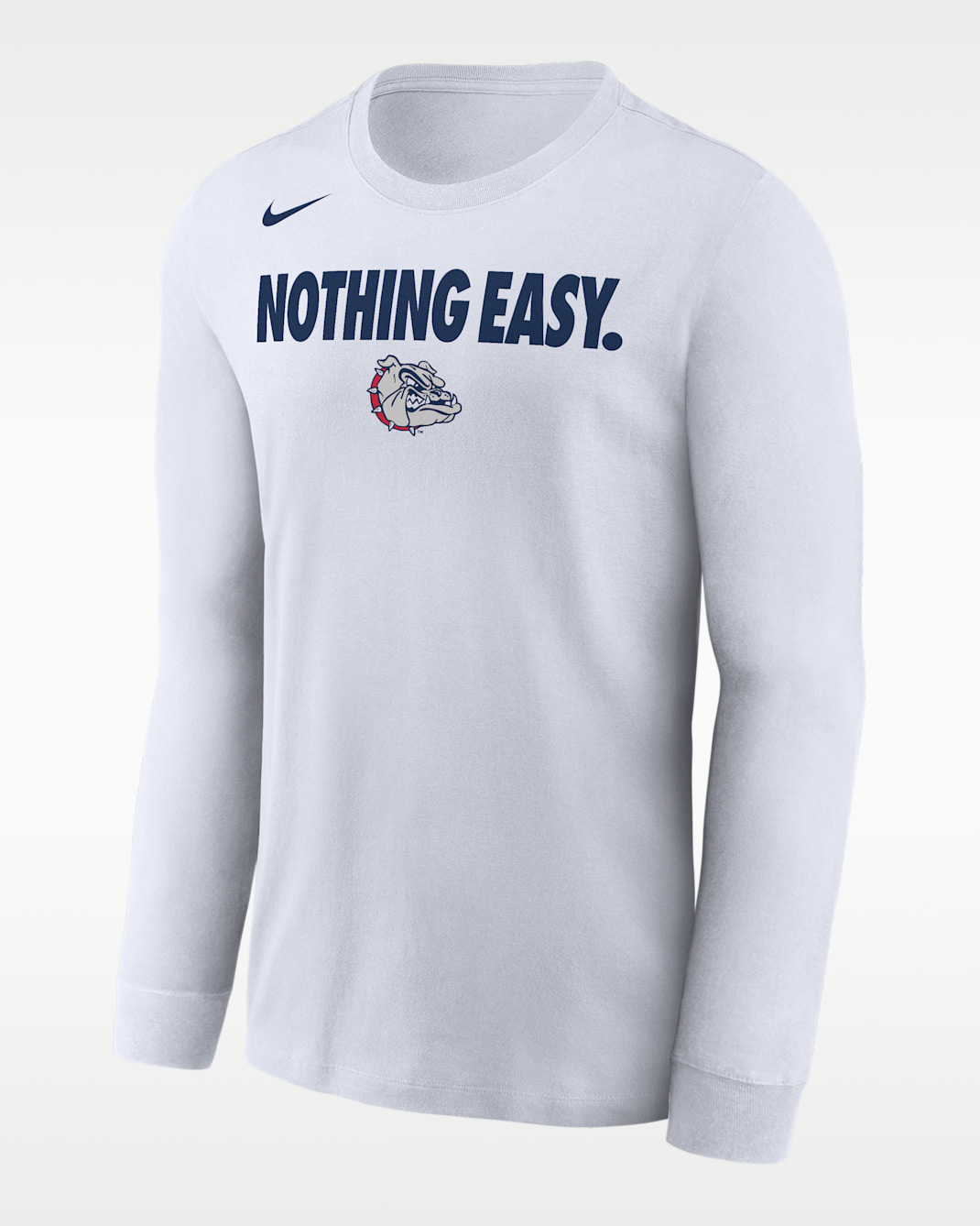 Playera de manga larga Nike College para hombre Gonzaga - Blanco
