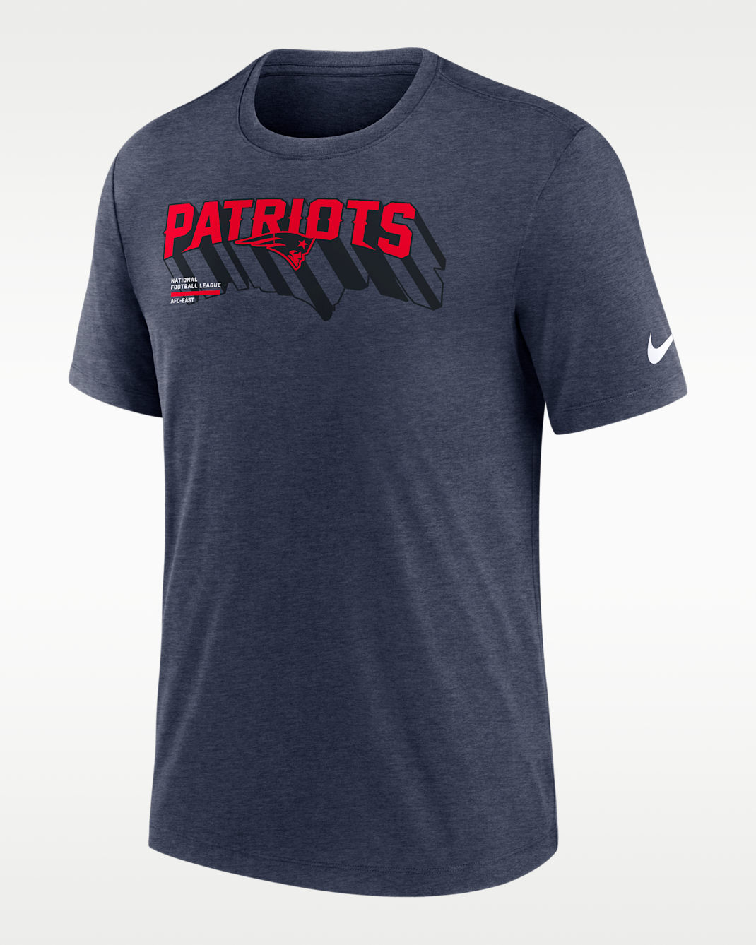 New England Patriots Long Pass Men's Nike NFL T-Shirt - Navy Heather