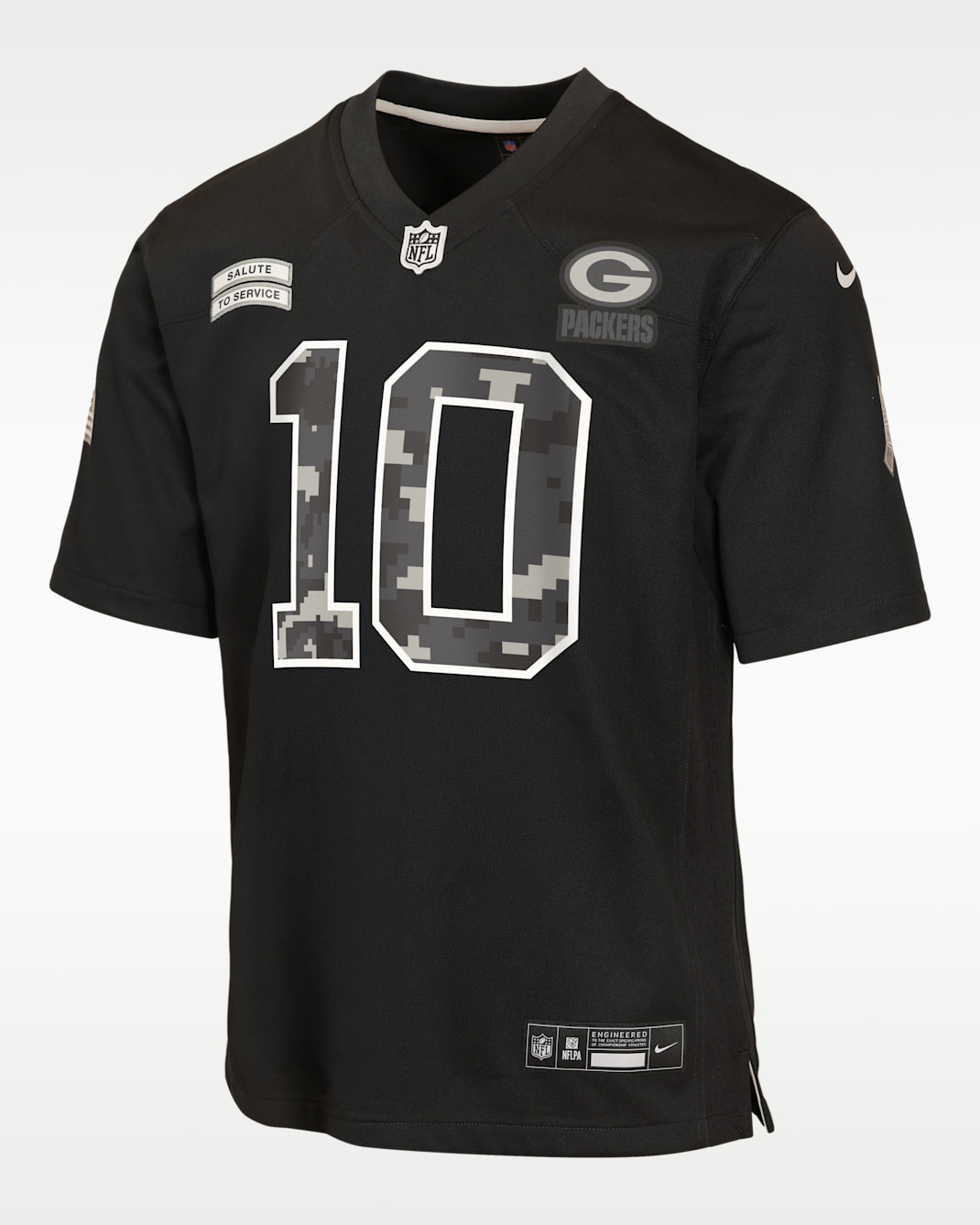 Jordan Love Green Bay Packers Salute to Service Big Kids' Nike NFL Game Jersey - Black