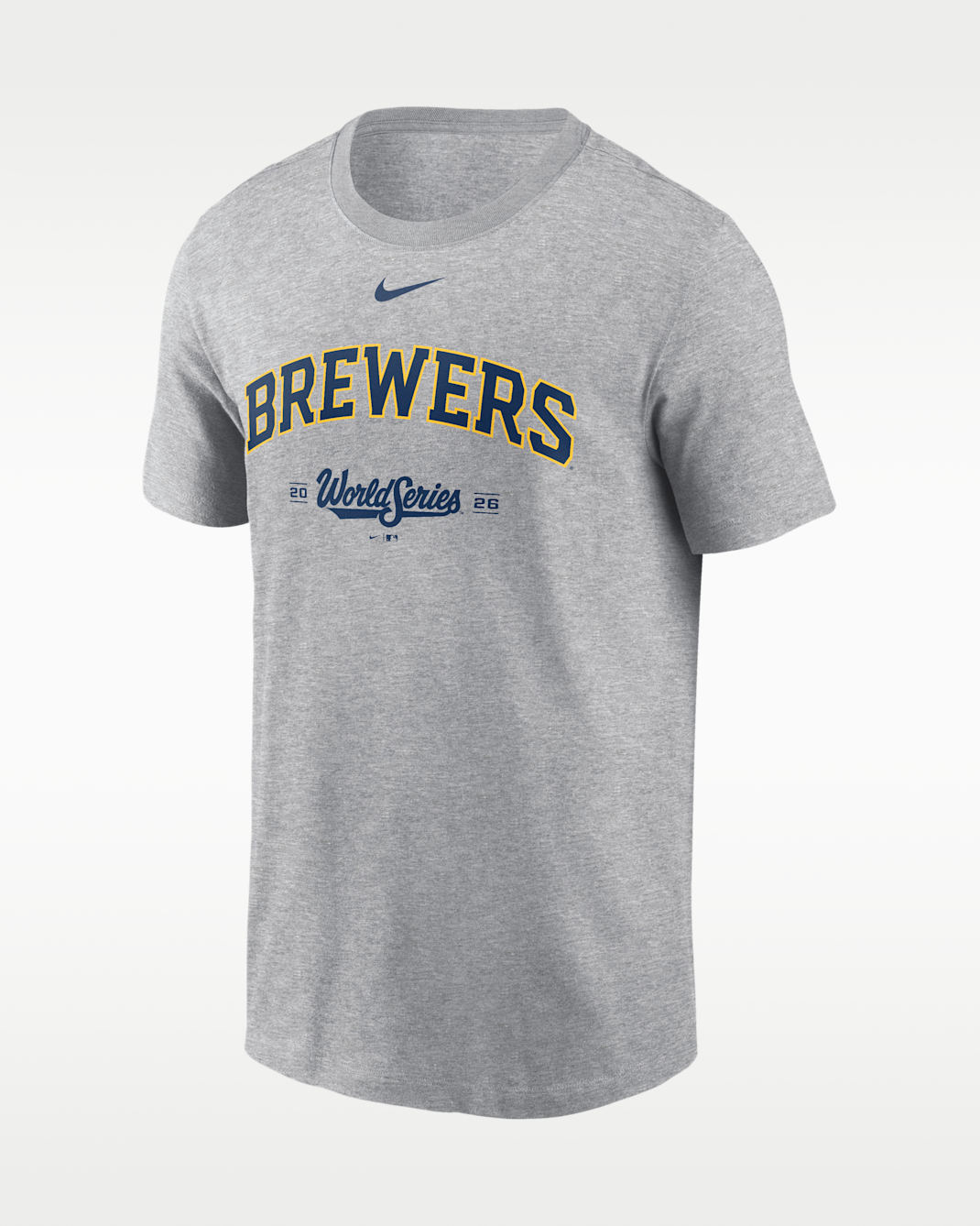 Milwaukee Brewers 2026 World Series Participant Men's Nike MLB T-Shirt - Grey Heather