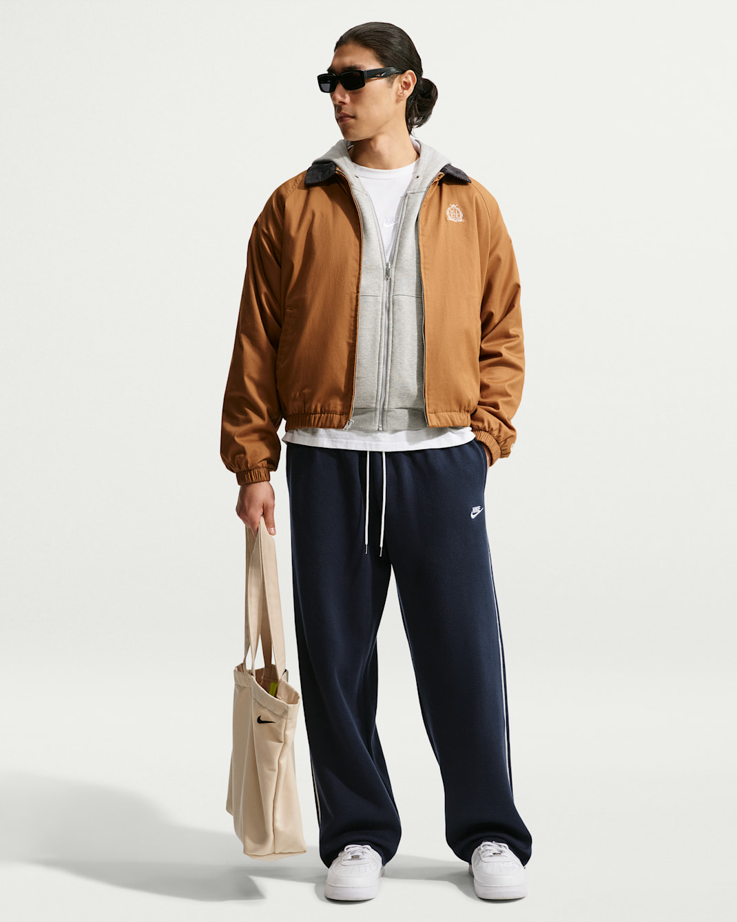 Nike Club strikket herrebukse - Obsidian/Hvit/Hvit