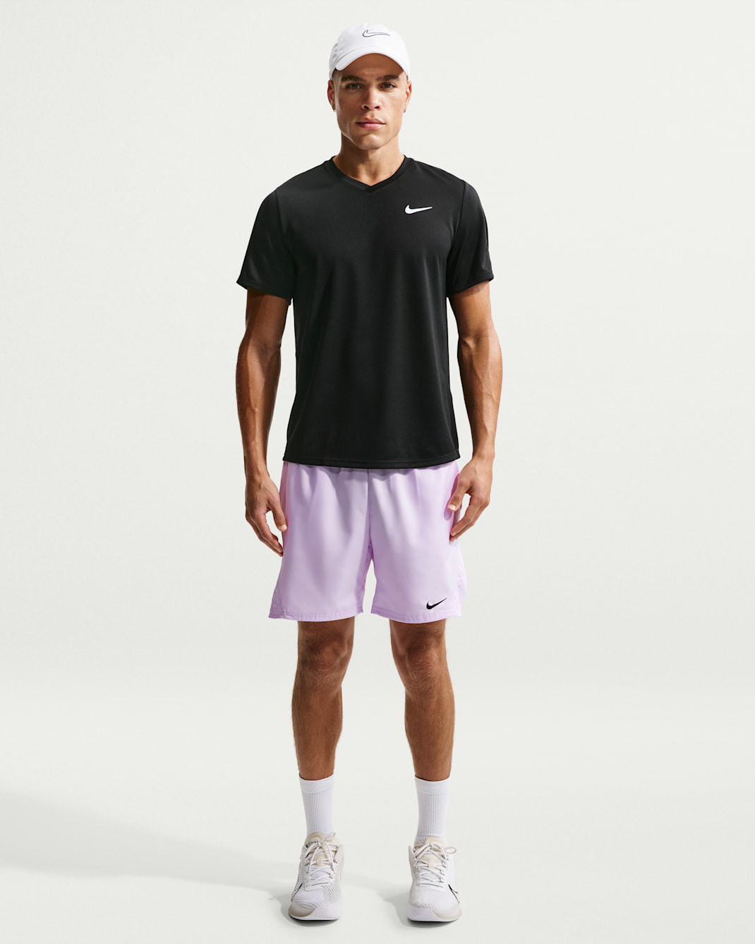NikeCourt Victory Men's Dri-FIT 7" Tennis Shorts - Violet Mist/Black
