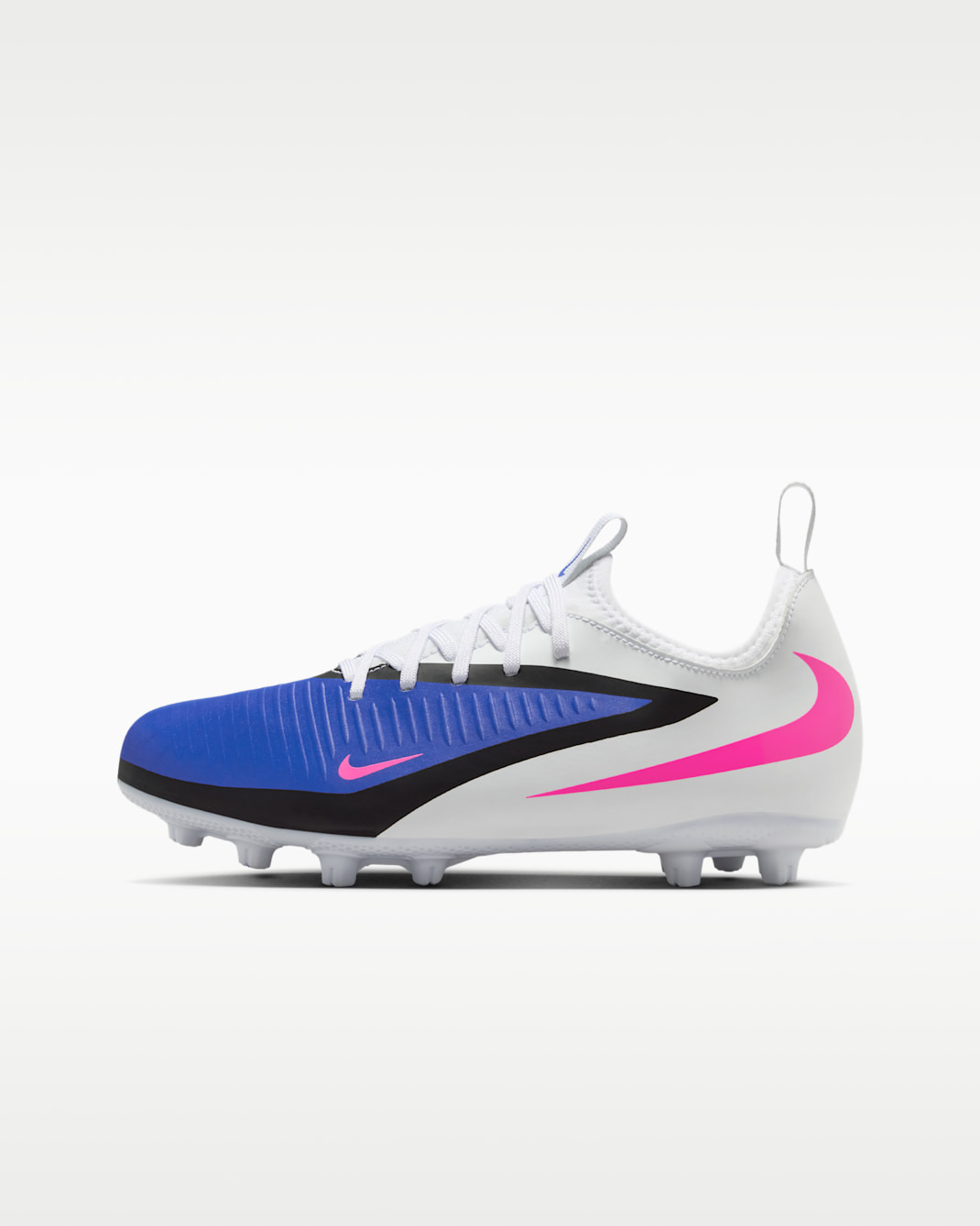ナイキ ジュニア ファントム 6 LOW アカデミー ジュニア ハードグラウンド サッカースパイク - レーサーブルー/ホワイト/ピンクブラスト