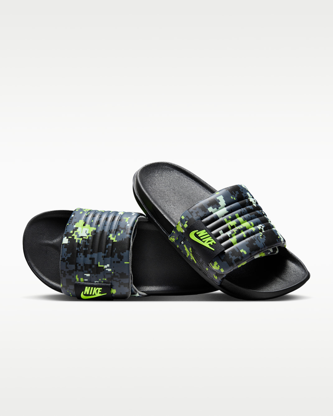 Nike Offcourt Adjust Men's Slides - Black/Iron Grey/Volt Tint/Volt