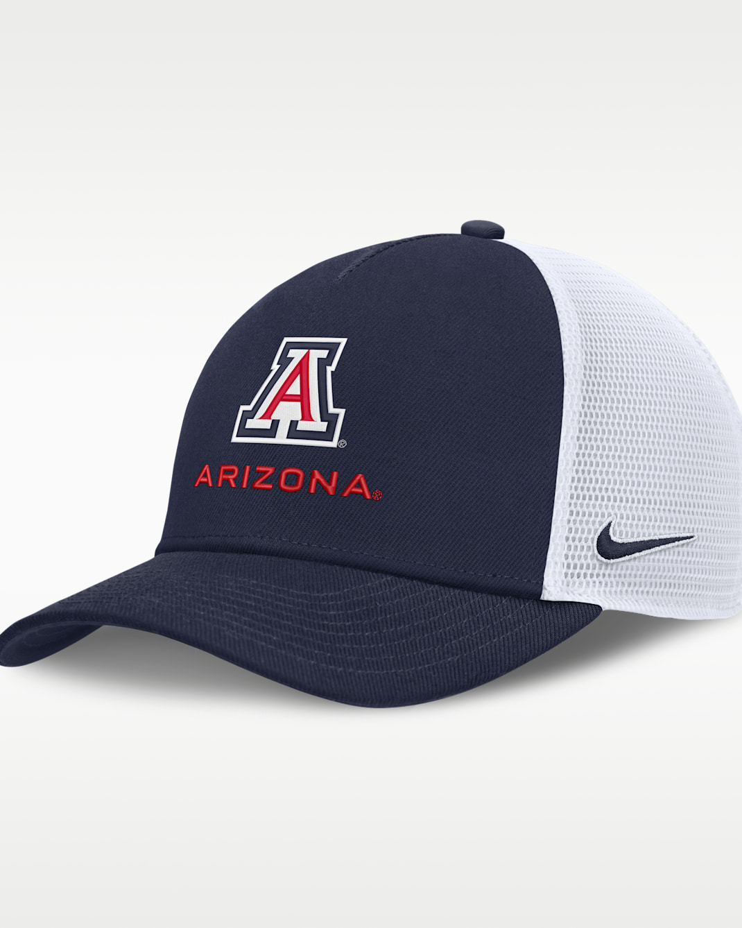 Arizona Sideline Rise Gameday Men's Nike College Trucker Adjustable Hat - College Navy/White