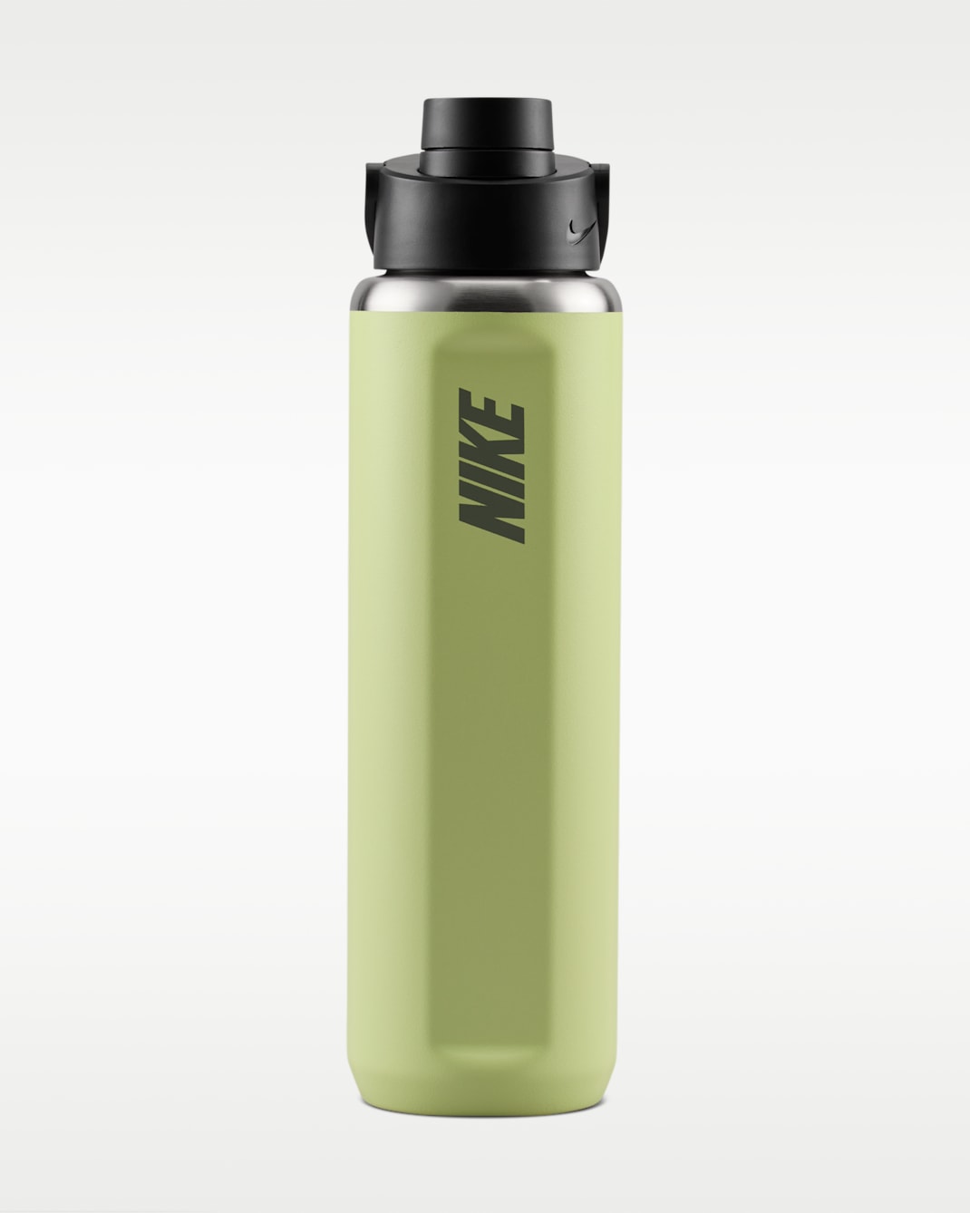 Nike Recharge Chug Botella de acero inoxidable (710 ml) - Light Liquid Lime/Negro/Light Army