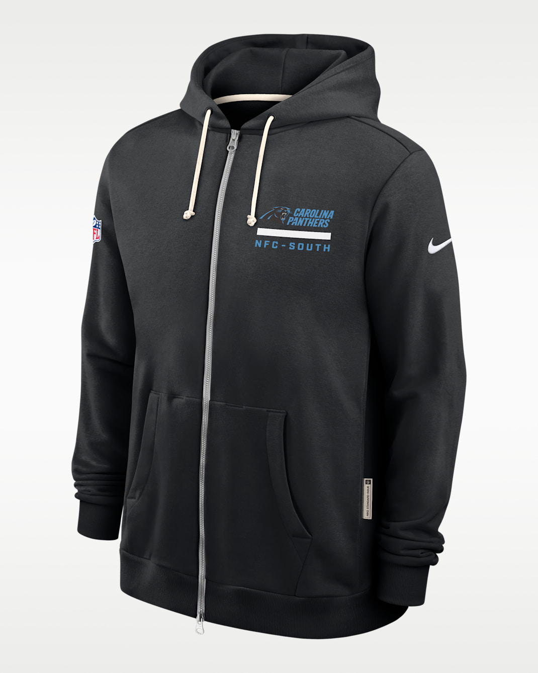 Carolina Panthers Utility Player Sideline Men's Nike Dri-FIT NFL Full-Zip Hoodie - Black