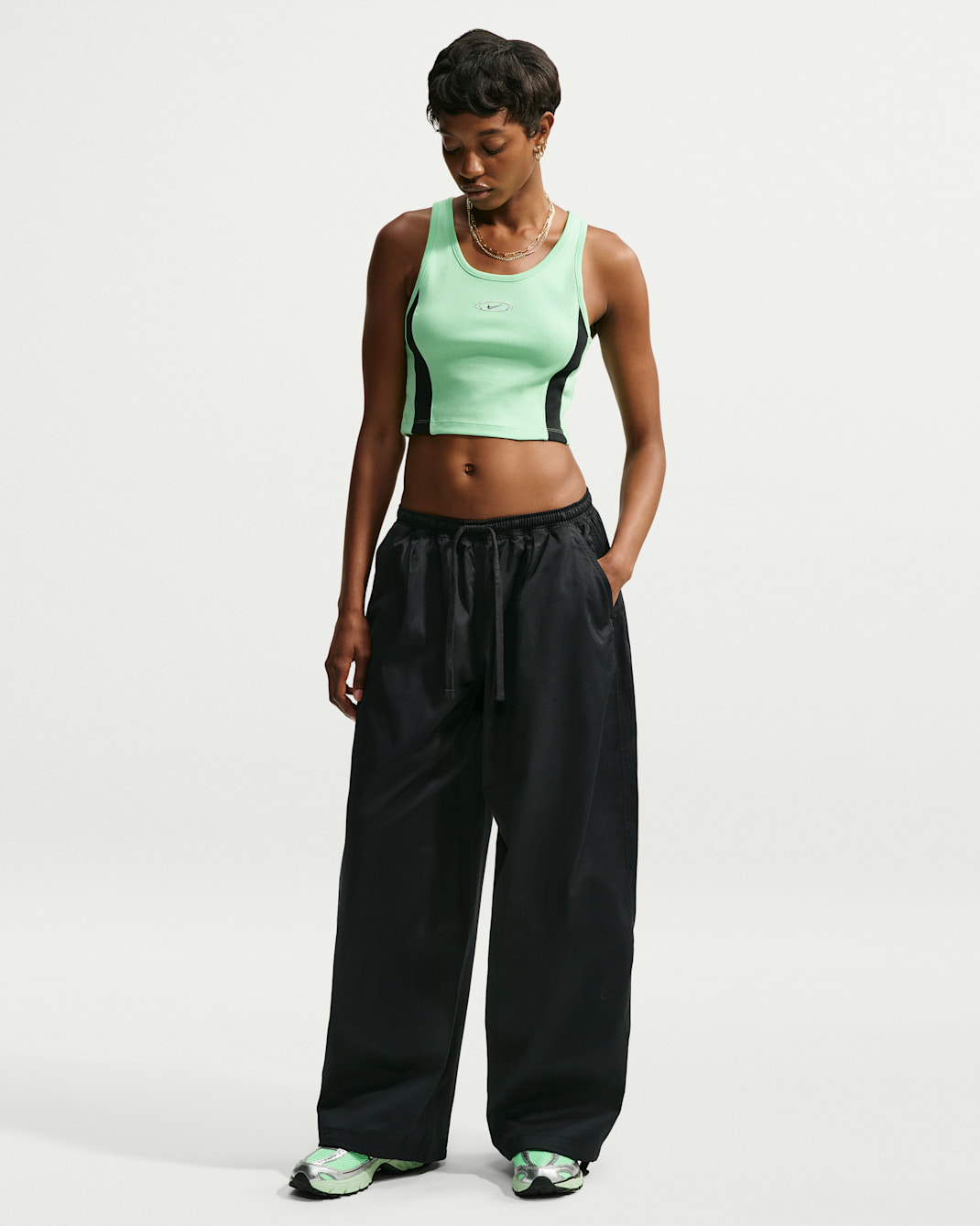 Pantaloni utility oversize a vita bassa Nike Sportswear – Donna - Nero/Nero