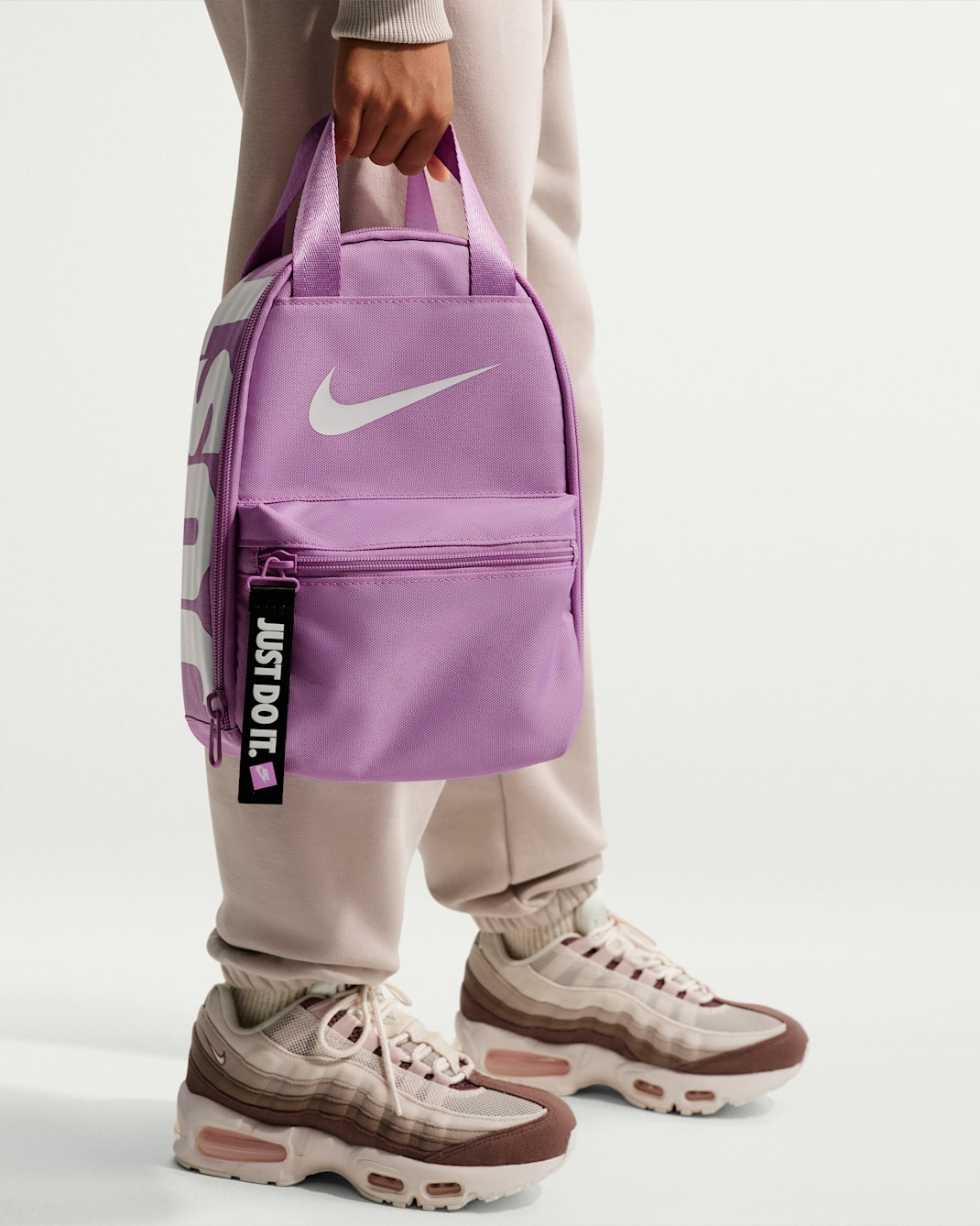 Nike "Just Do It" Zip-Pull Lunch Bag (4L) - Light Magenta