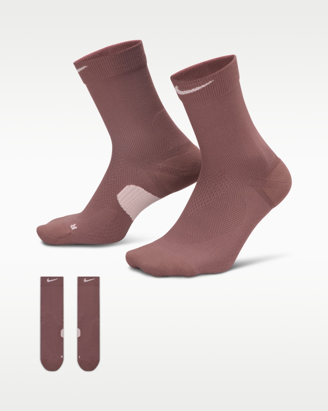 Chaussettes mi-mollet Nike Running Midweight (1 paire) - Tattoo/Particle Rose/Particle Rose