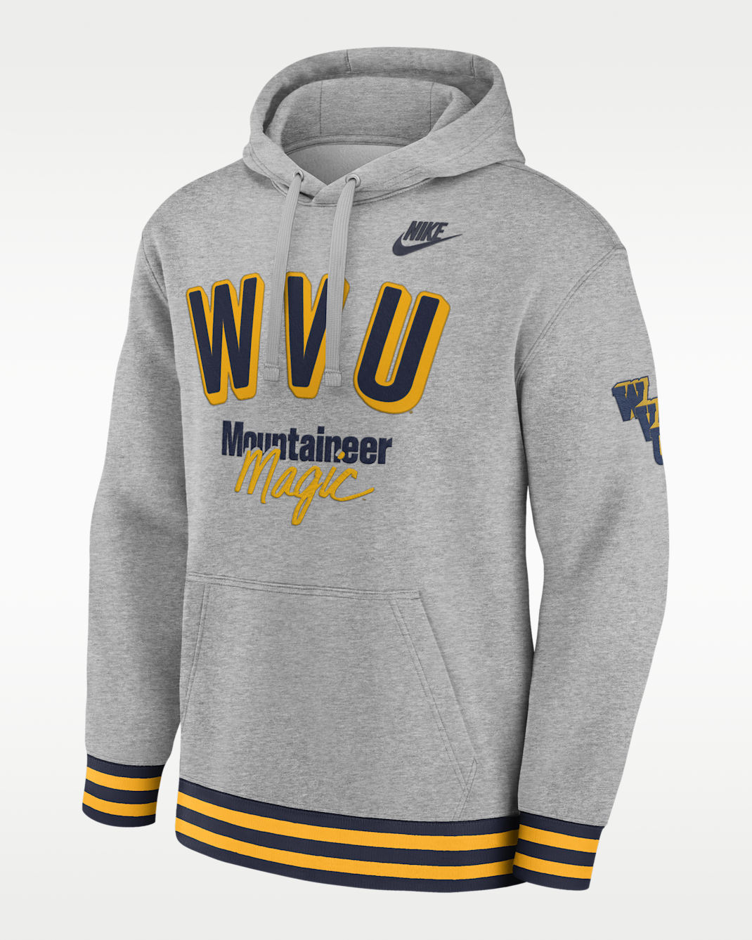West Virginia Legacy Retro Men’s Nike College Pullover Hoodie - Grey