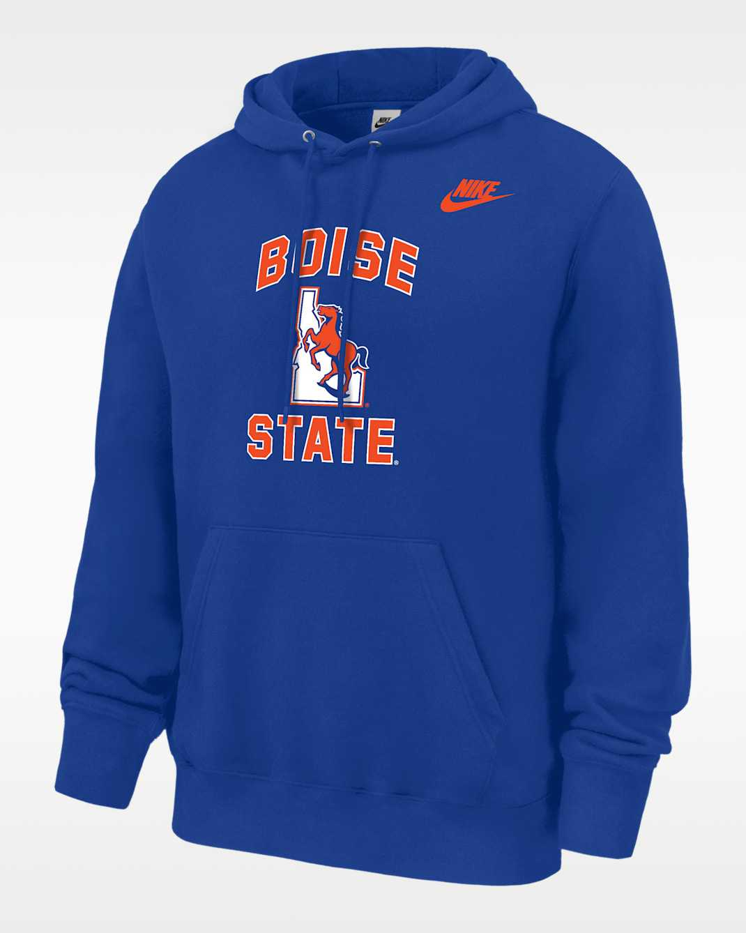 Boise State Broncos Club Men's Nike Football Fleece Pullover Hoodie - Game Royal