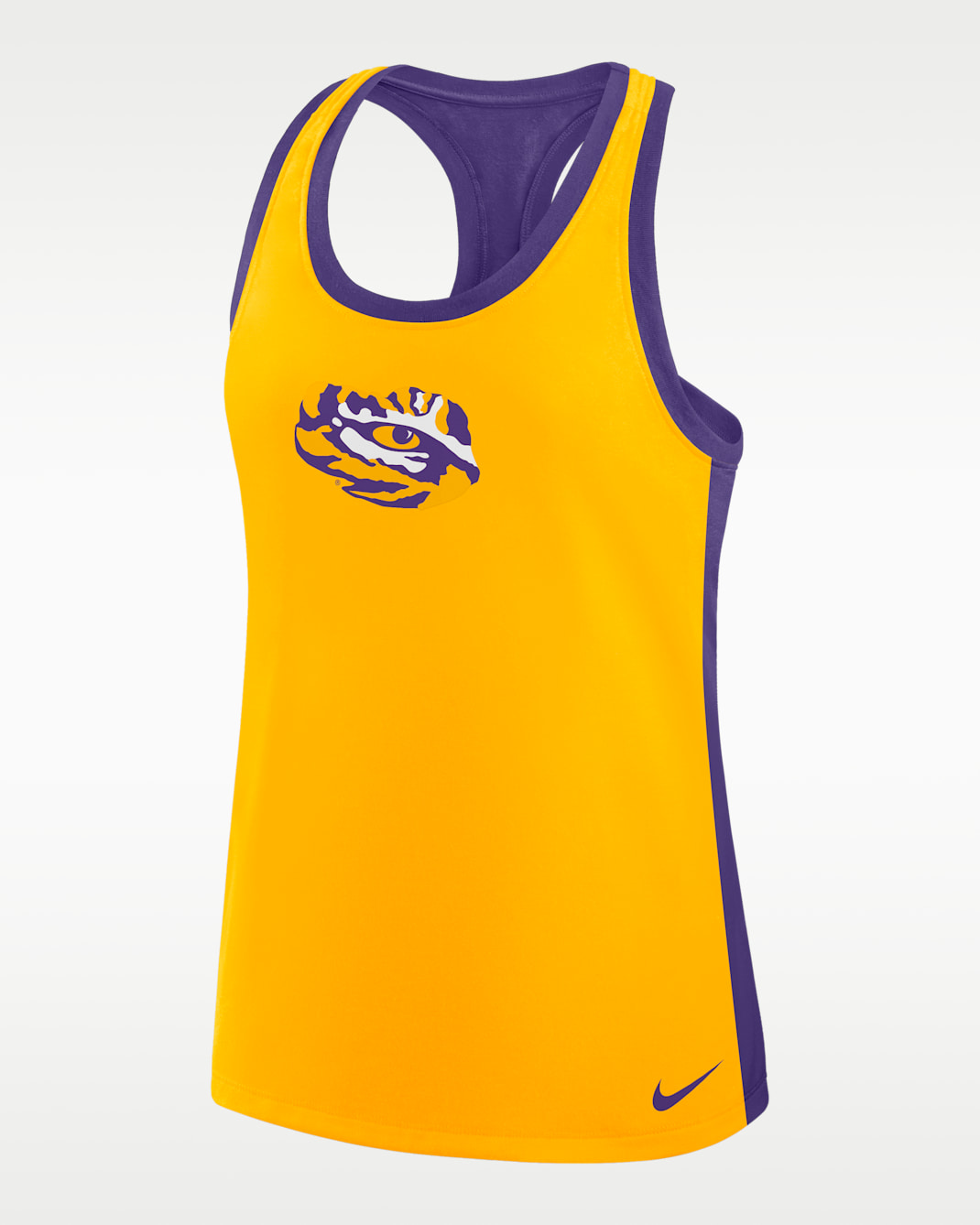 LSU Women's Nike Dri-FIT College Racerback Tank Top - Gold/Purple