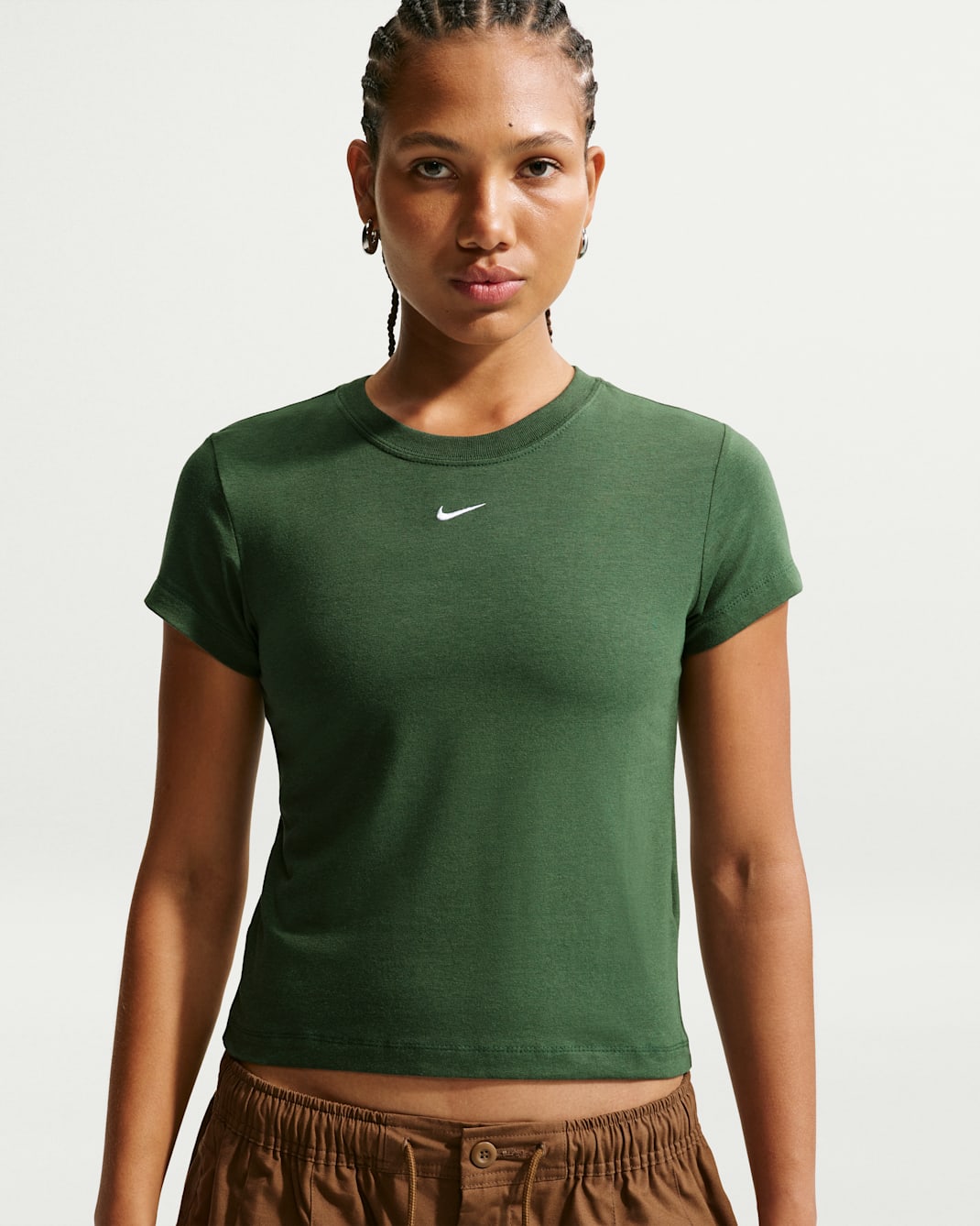 Nike Sportswear Chill Knit T-skjorte til dame - Fir/Hvit