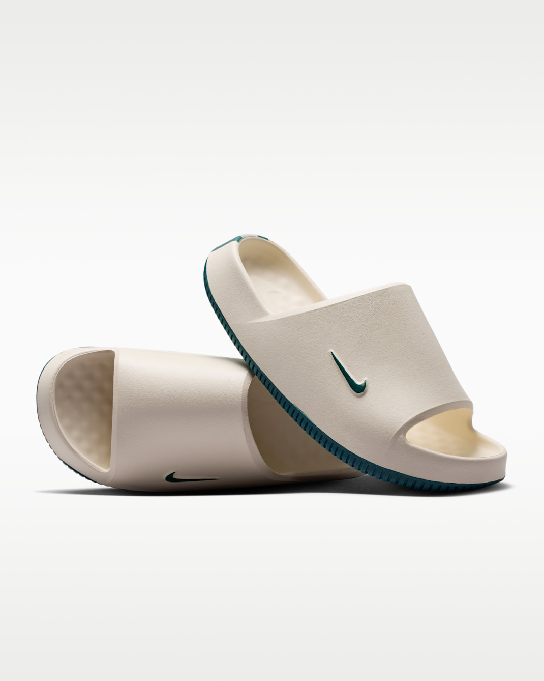 Nike Calm (Philadelphia Eagles) Men's NFL Slides - Sail/Medium Silver/Sport Teal