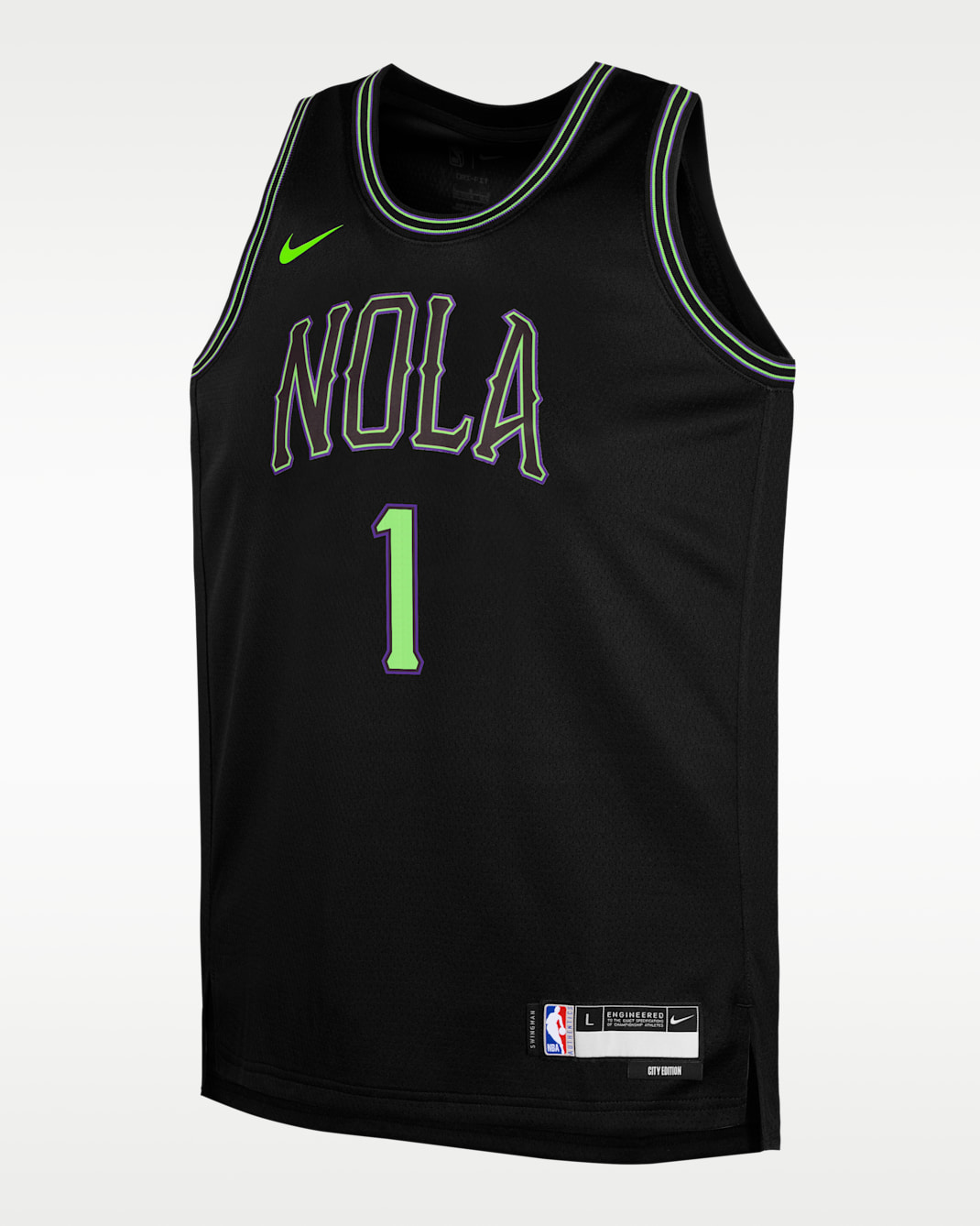 Maillot Nike NBA Swingman Victor Wembanyama San Antonio Spurs City Edition pour ado - Noir