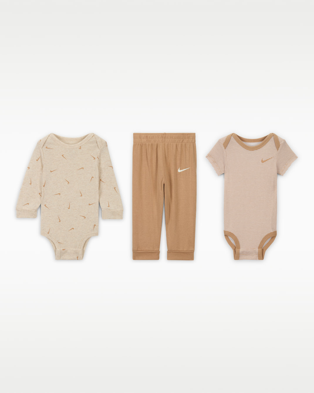 Nike Baby (0-9M) 3-Piece Bodysuits and Pants Set - Pale Ivory