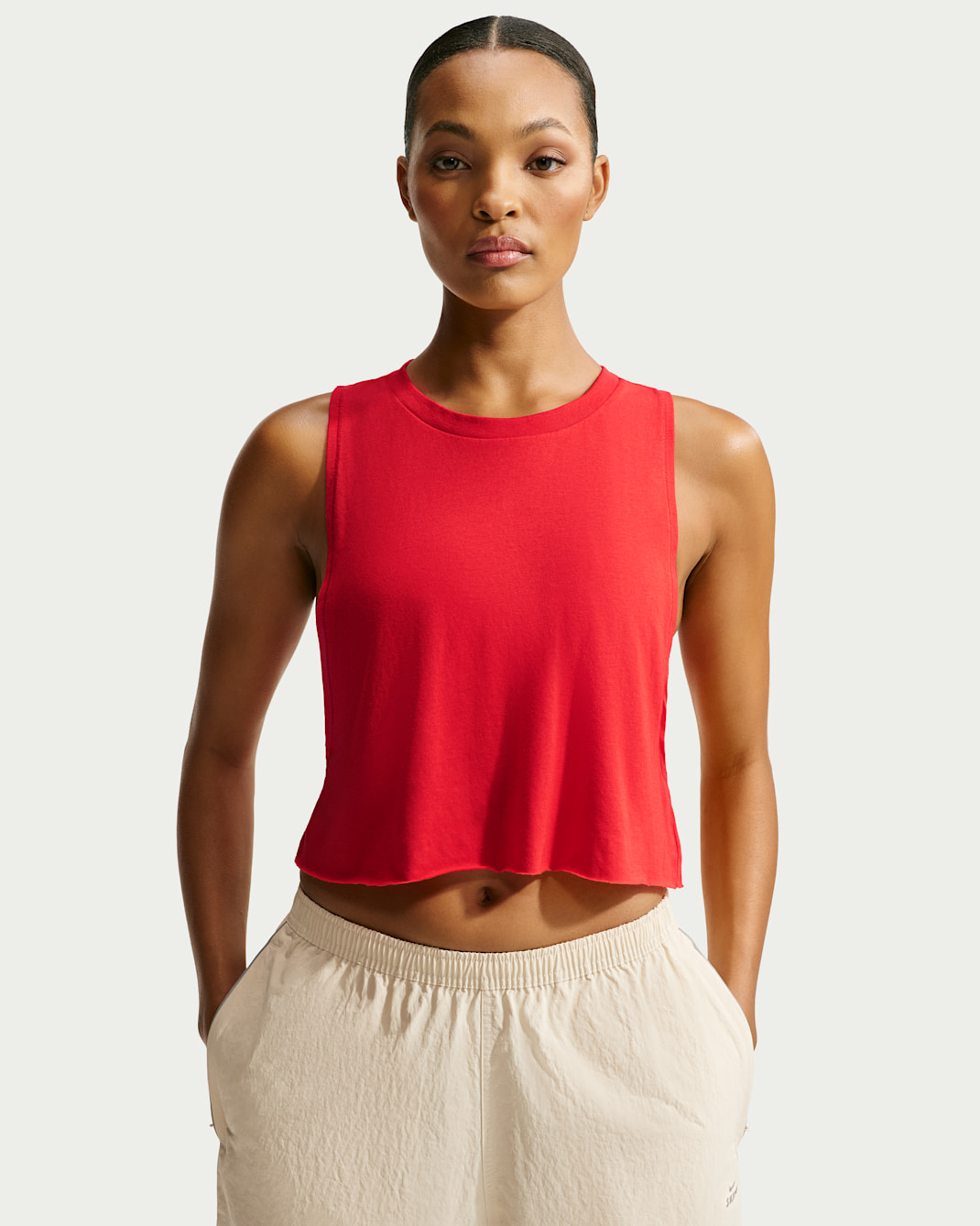 NikeSKIMS Performance Cotton Blend Women's Cropped Tank Top - University Red
