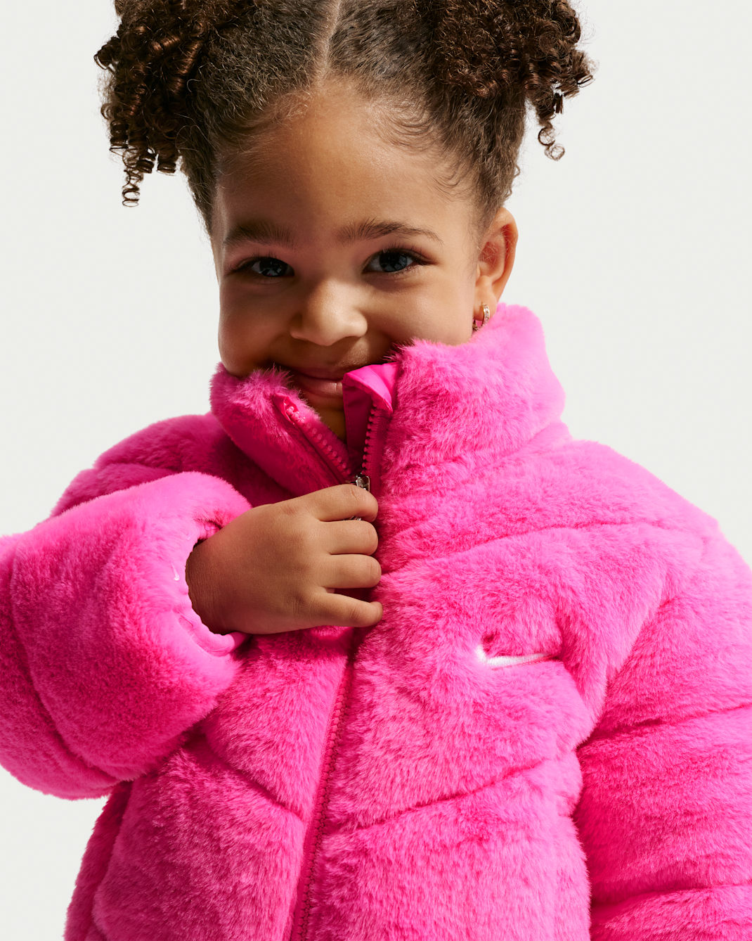 Nike Toddler Quilted Faux Fur Jacket