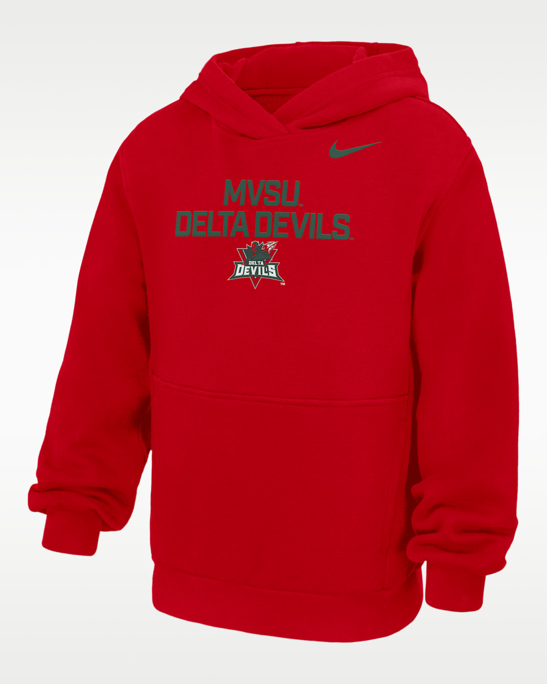 Nike College (Mississippi Valley State University) Big Kids' Club Fleece Pullover Hoodie - University Red