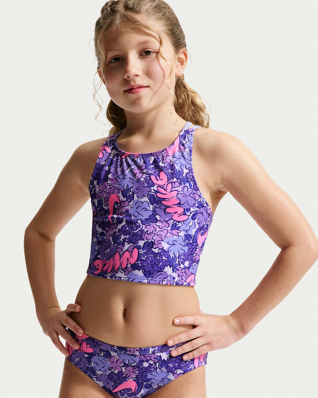 Nike Swim Big Kids' (Girls') Spiderback Midkini Set