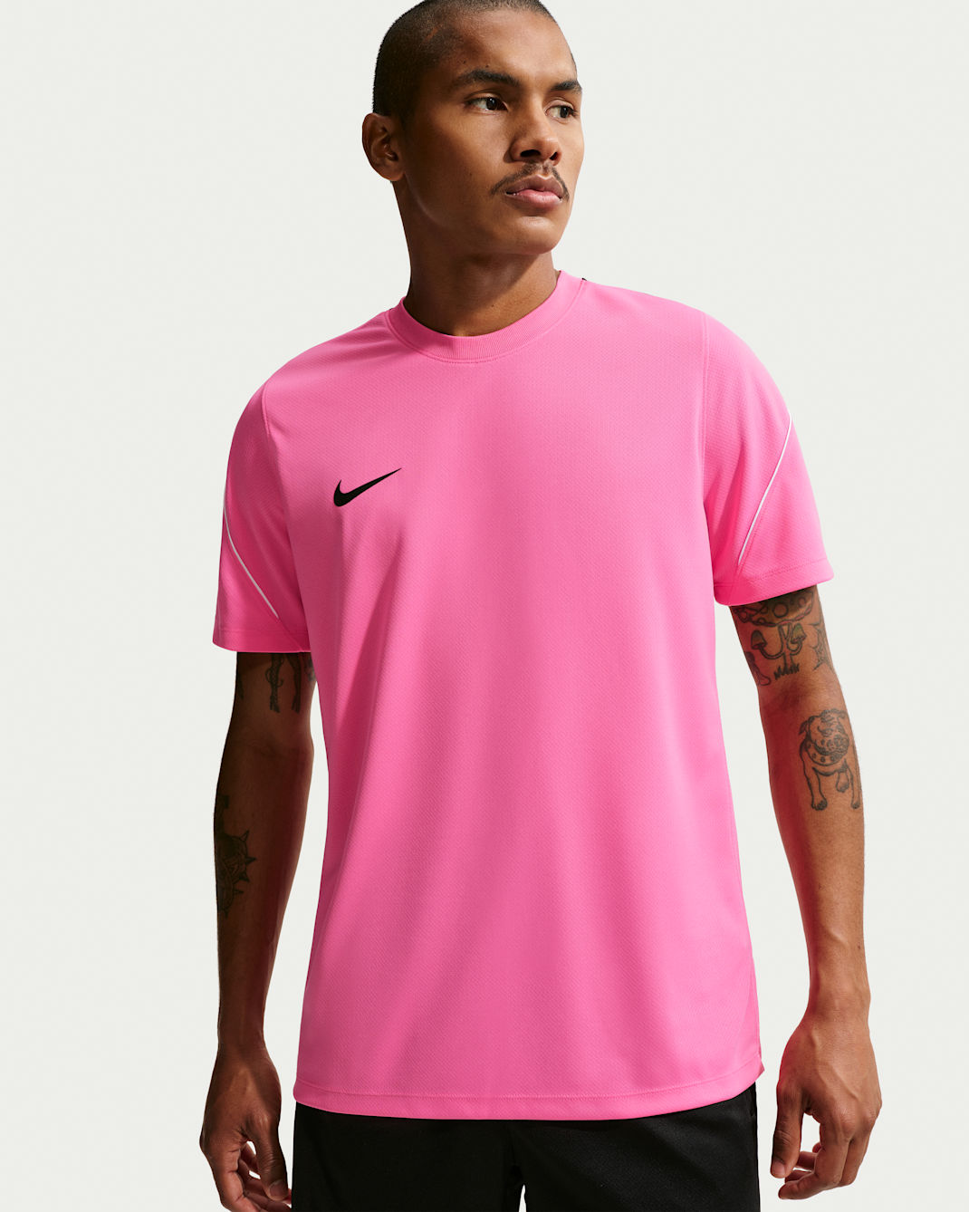 Nike Strike Men's Dri-FIT Short-Sleeve Soccer Top - Pinksicle/Siyah/Siyah/Siyah