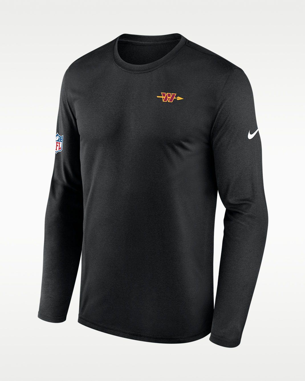 Washington Commanders Alt Legend Small Logo Men's Nike Dri-FIT NFL Long-Sleeve T-Shirt - Black
