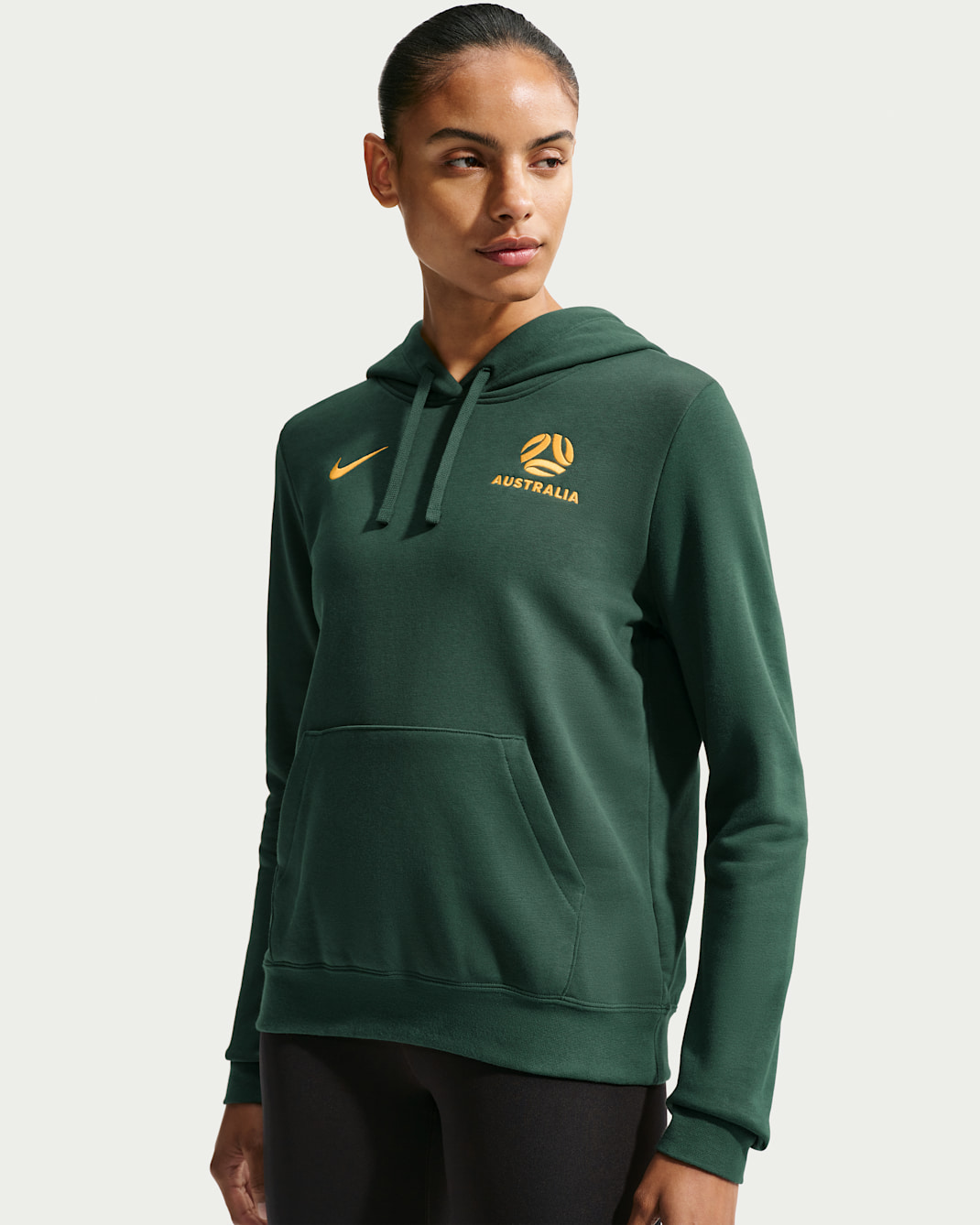 Australia Club Fleece Women's Nike Football Pullover Hoodie - Pro Green/University Gold