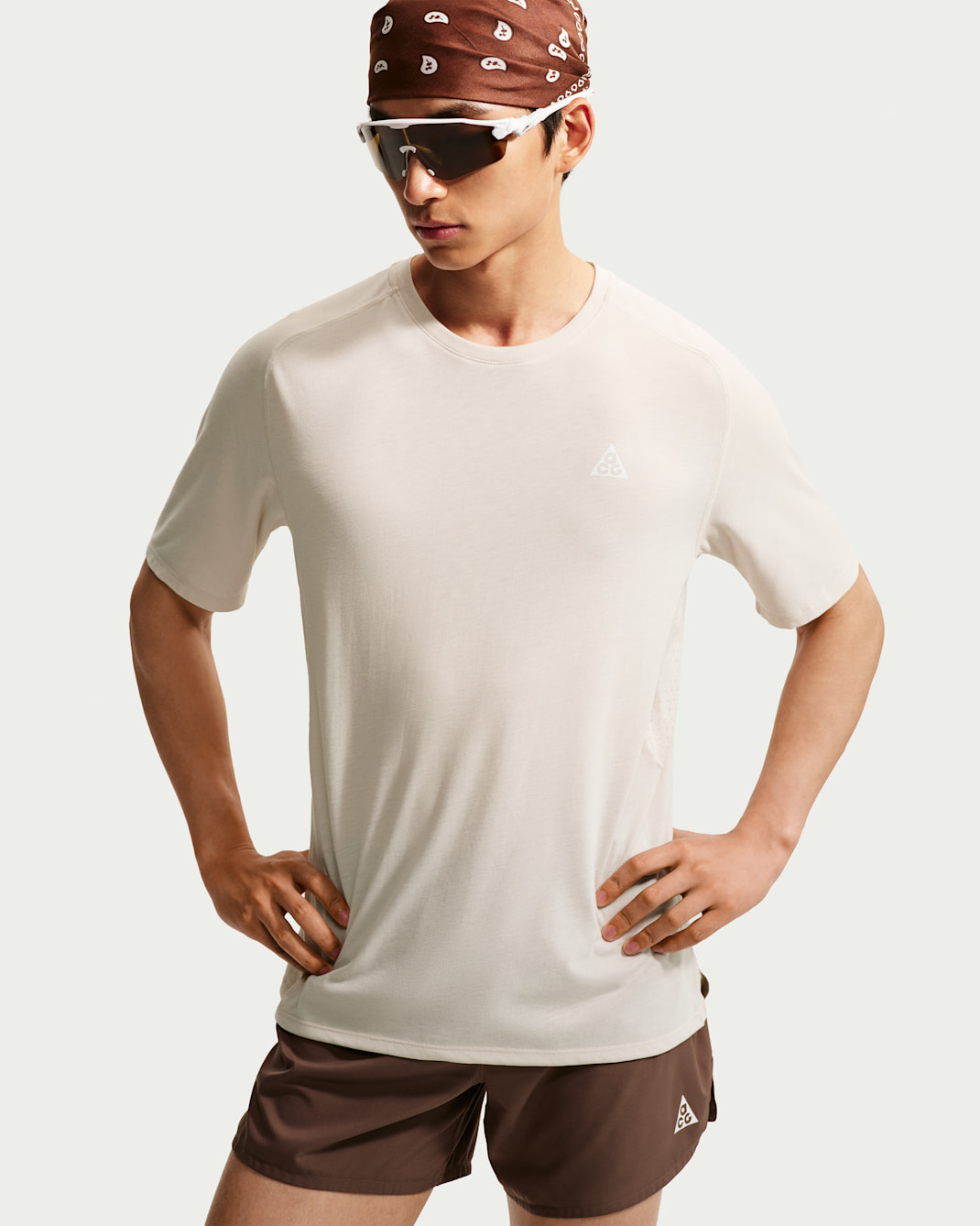Nike ACG "Solar Chase" Men's Dri-FIT ADV Trail Running Top - Light Orewood Brown/Light Orewood Brown/Summit White
