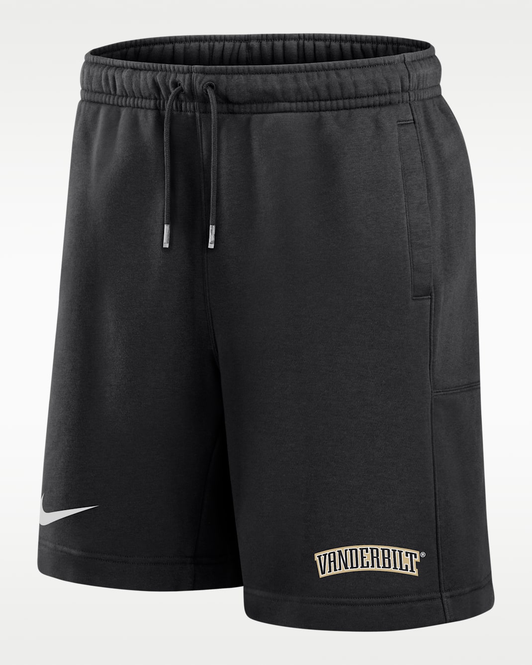 Shorts Nike de tejido Fleece para hombre Vanderbilt Commodores Club - Negro
