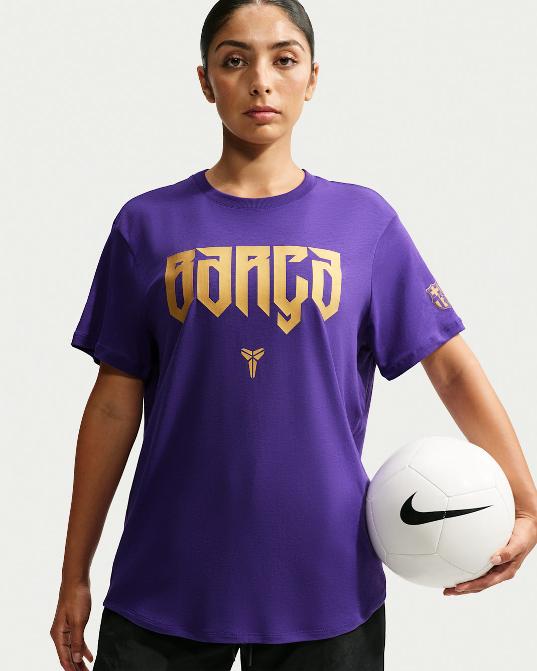F.C. Barcelona One Away Women's Nike Dri-FIT Football Loose Top - Field Purple/Field Purple/Metallic Gold