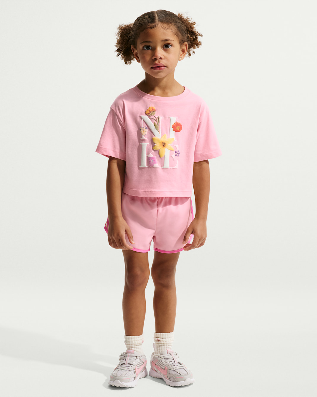 Nike Spring Into Floral Toddler Dri-FIT 2-Piece Tempo Set - Pink