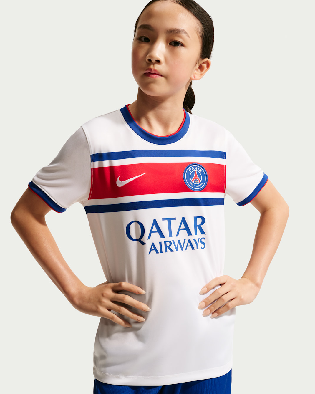 Paris Saint-Germain Home Big Kids' Nike Dri-FIT Soccer Pre-Match Top