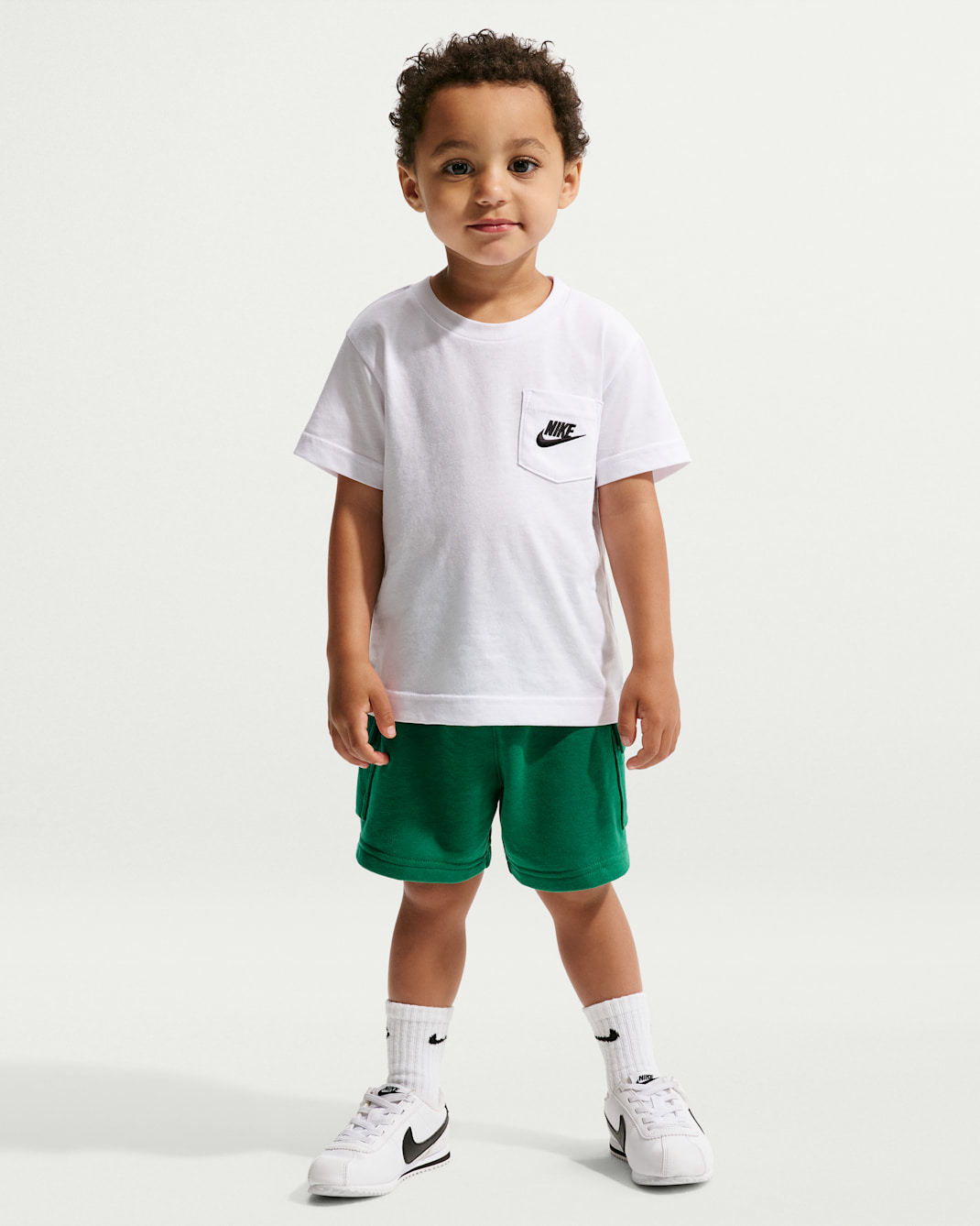 Nike Sportswear Toddler Pocket T-Shirt and French Terry Shorts Set - Malachite