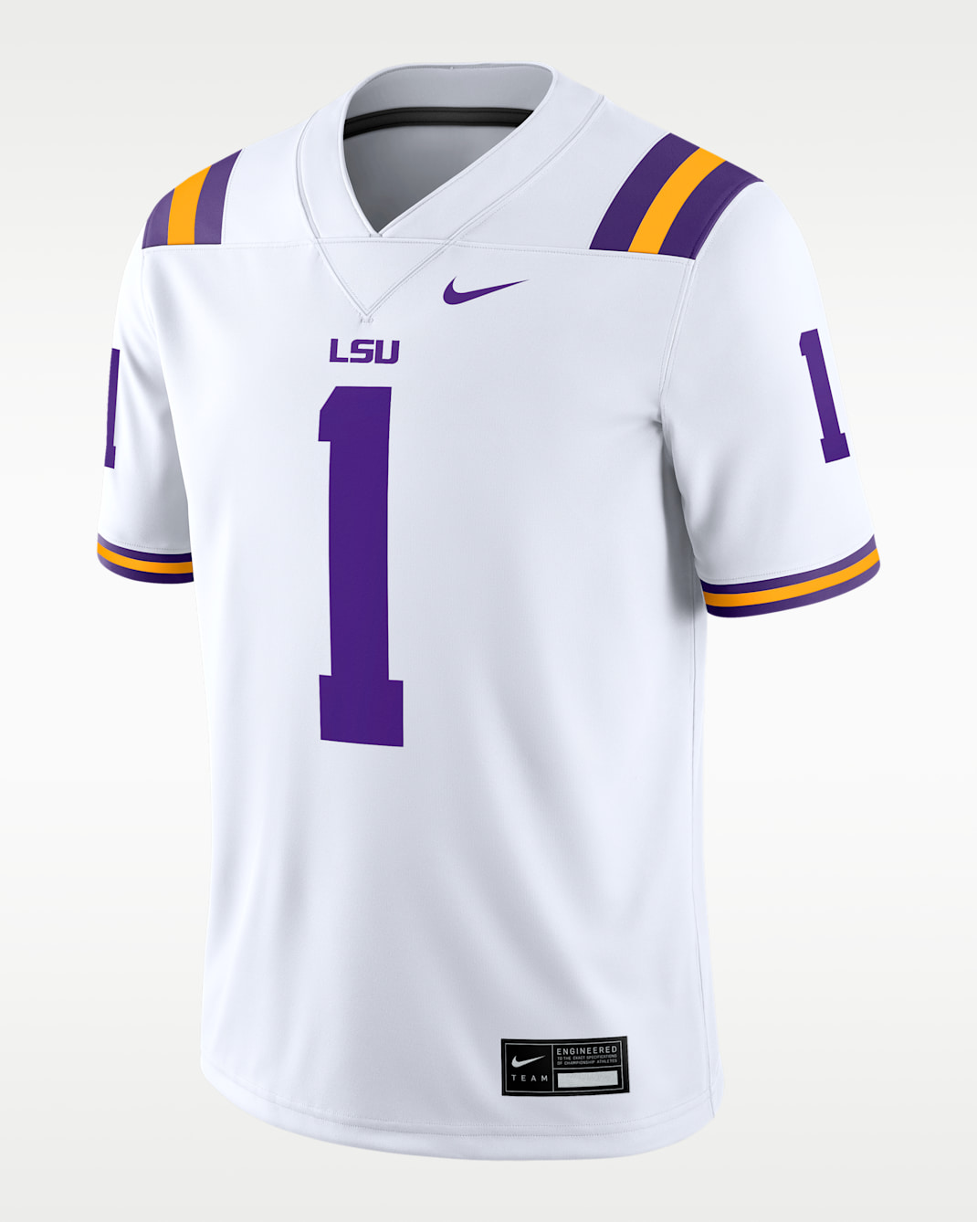 Jersey universitario Nike Dri-FIT Game para hombre LSU - Blanco