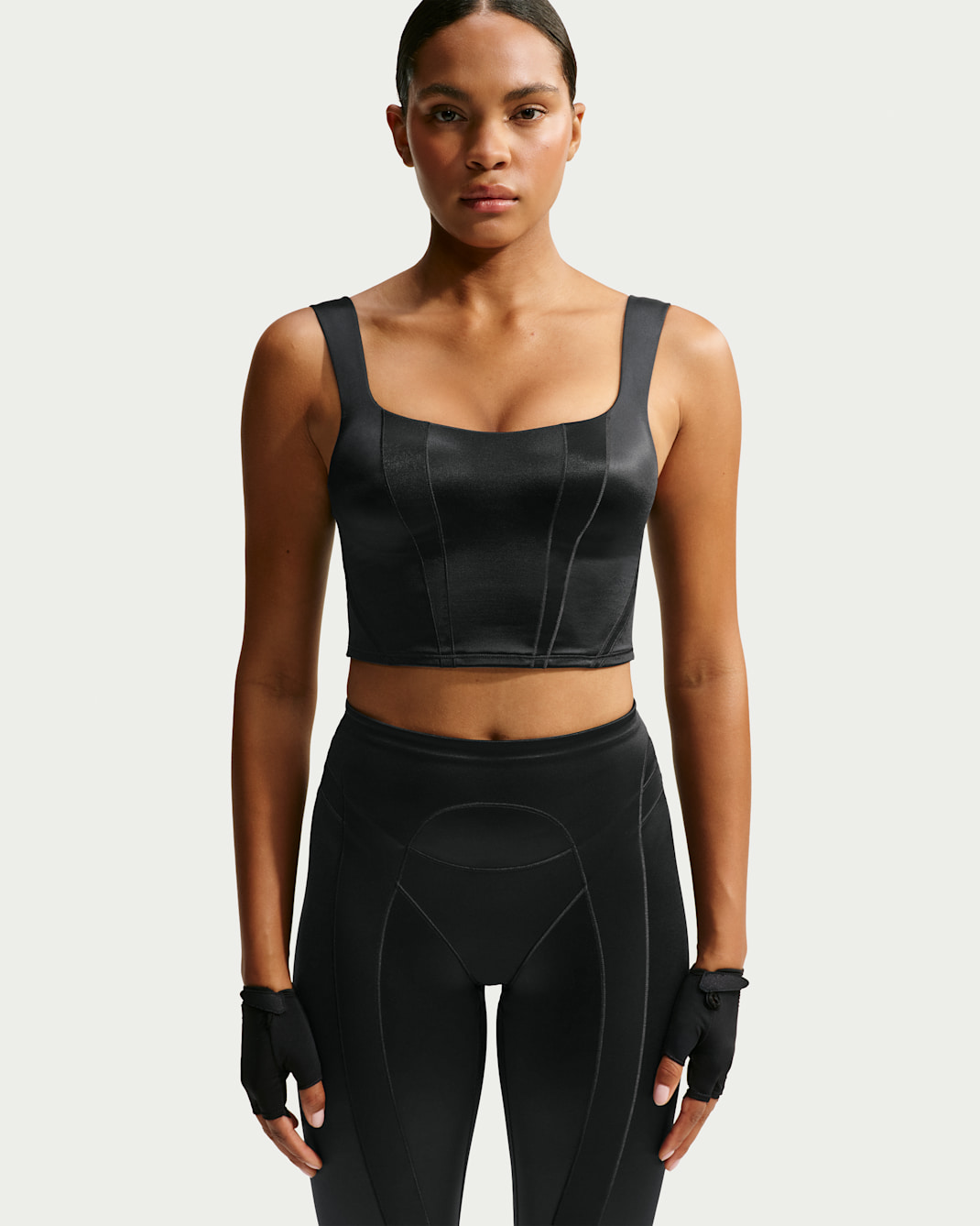 NikeSKIMS Satin Shine Camiseta de tirantes corta - Mujer - NSKM Obsidian
