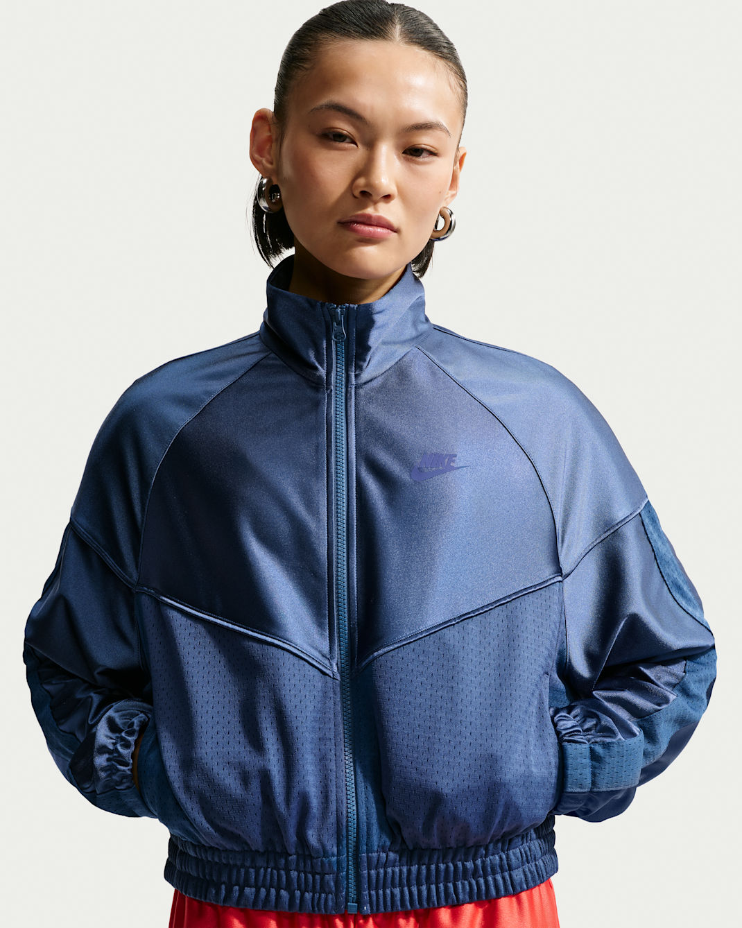 Nike Sportswear Women's Oversized Windrunner Jacket - Mystic Navy/Mystic Navy