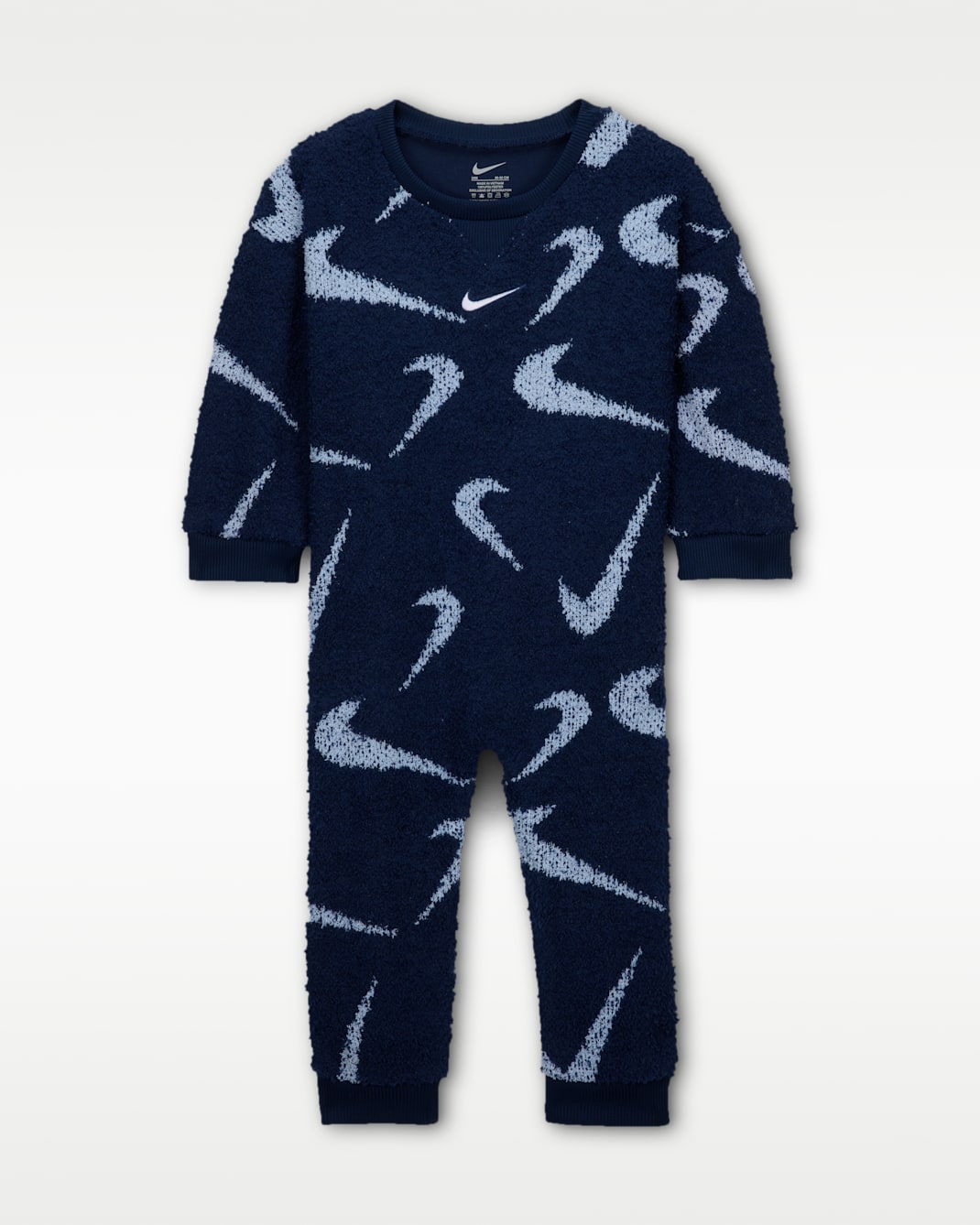 Mono de jacquard bouclé para bebé (12 a 24 meses) Nike - Azul marino medianoche