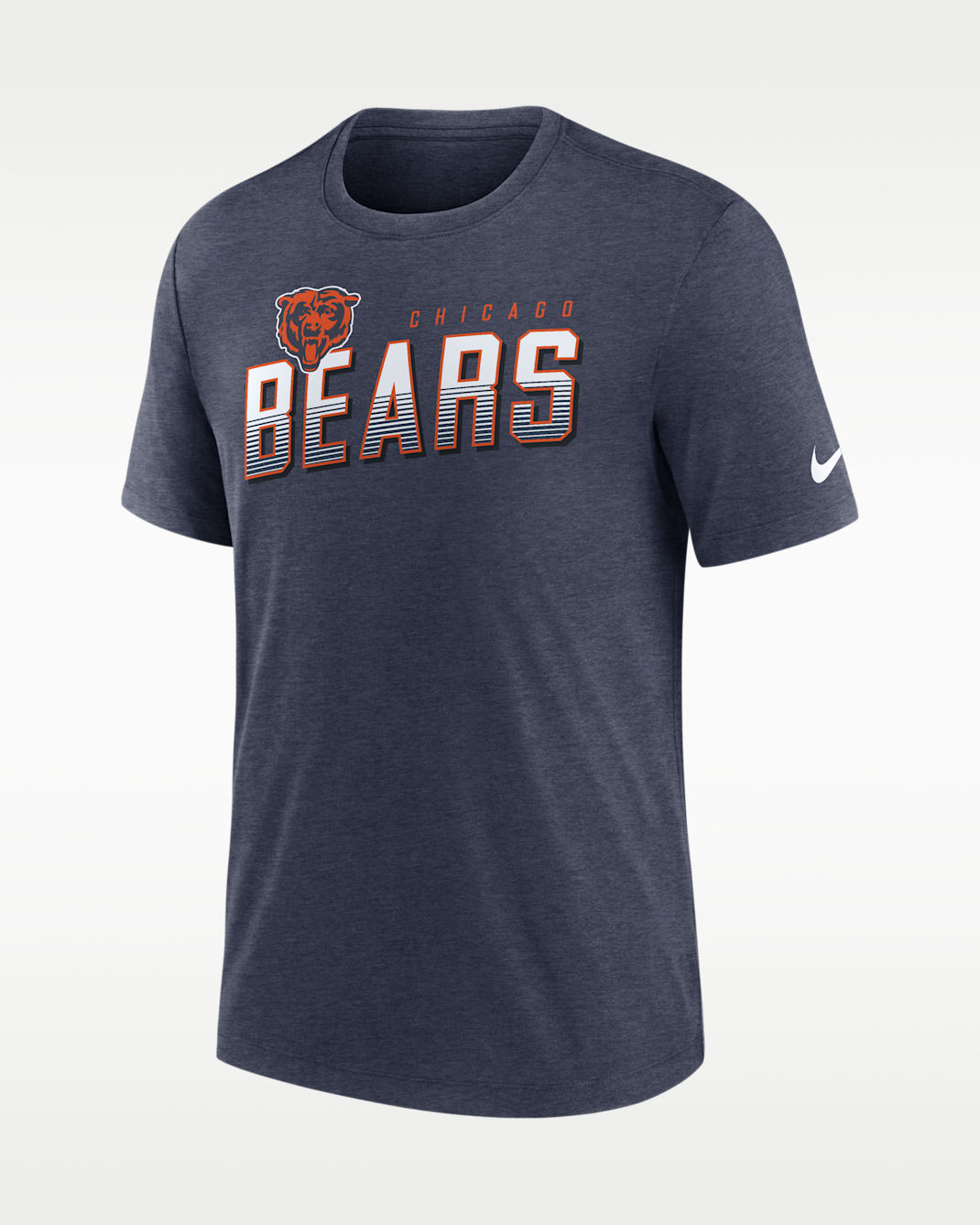 Playera Nike de la NFL para hombre Chicago Bears - Azul marino jaspeado