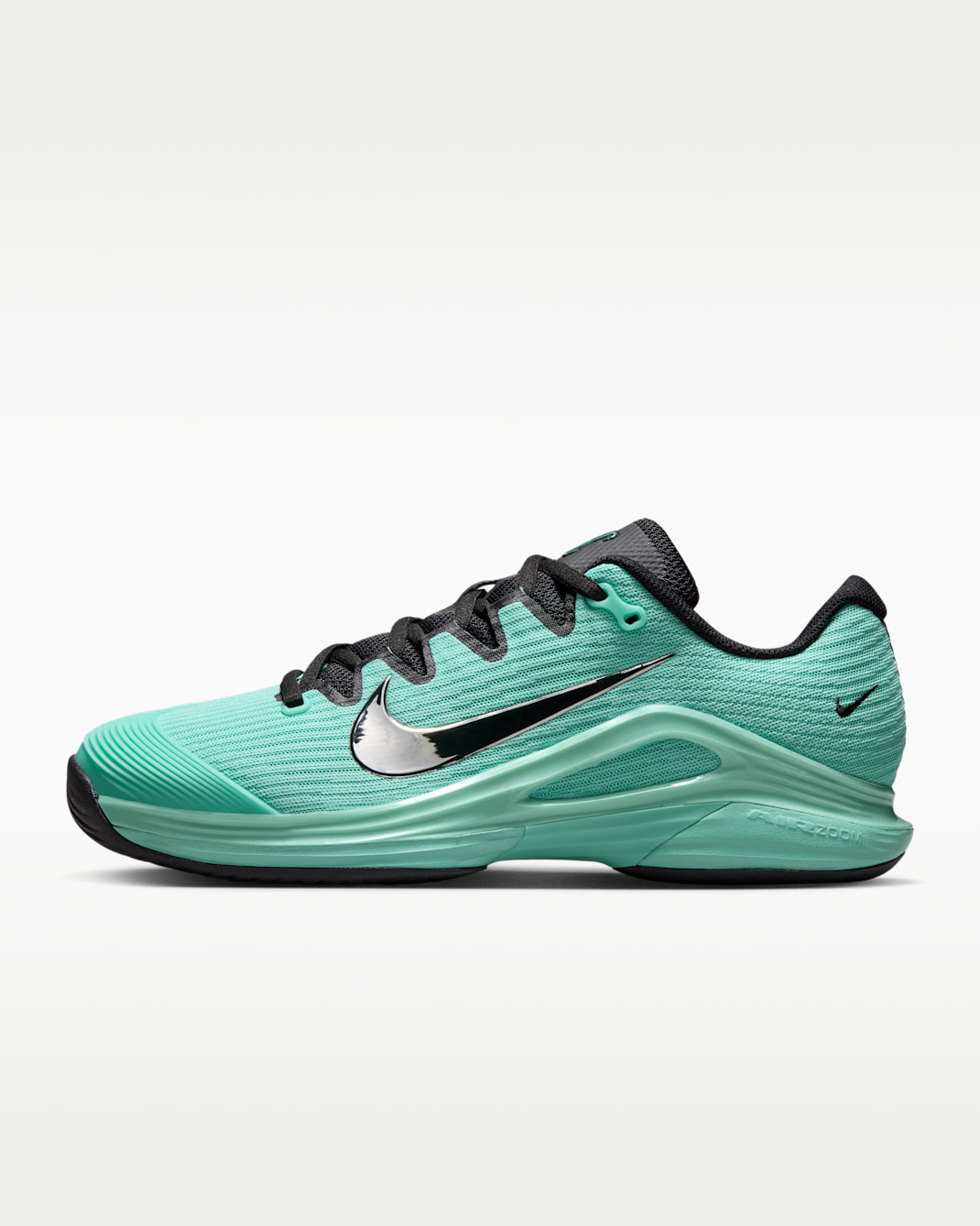 Nike Vapor 12 PRM Women's Hard Court Tennis Shoes - Mint/Black/Metallic Silver