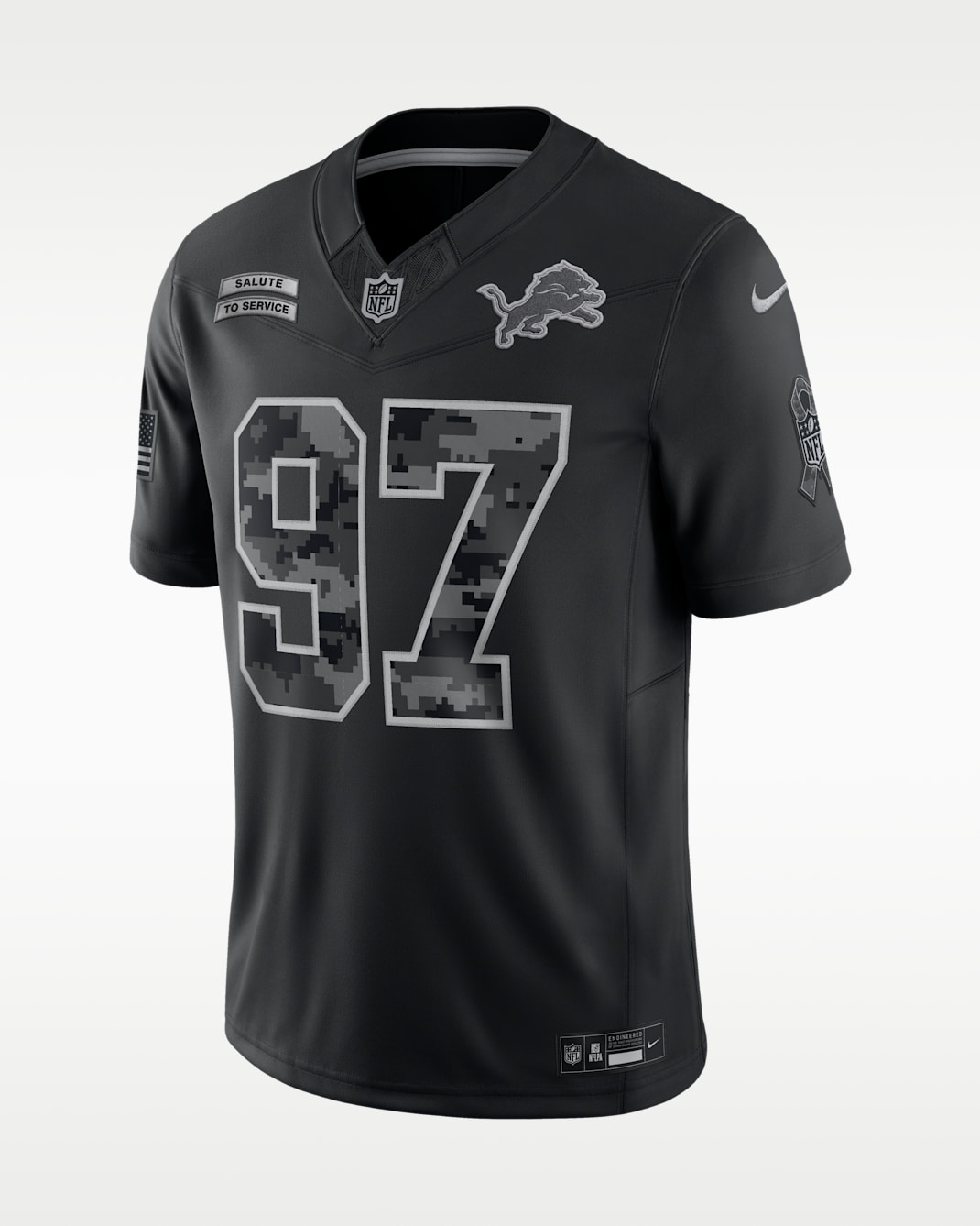 Aidan Hutchinson Detroit Lions Salute to Service Men's Nike Dri-FIT NFL Limited Jersey - Black